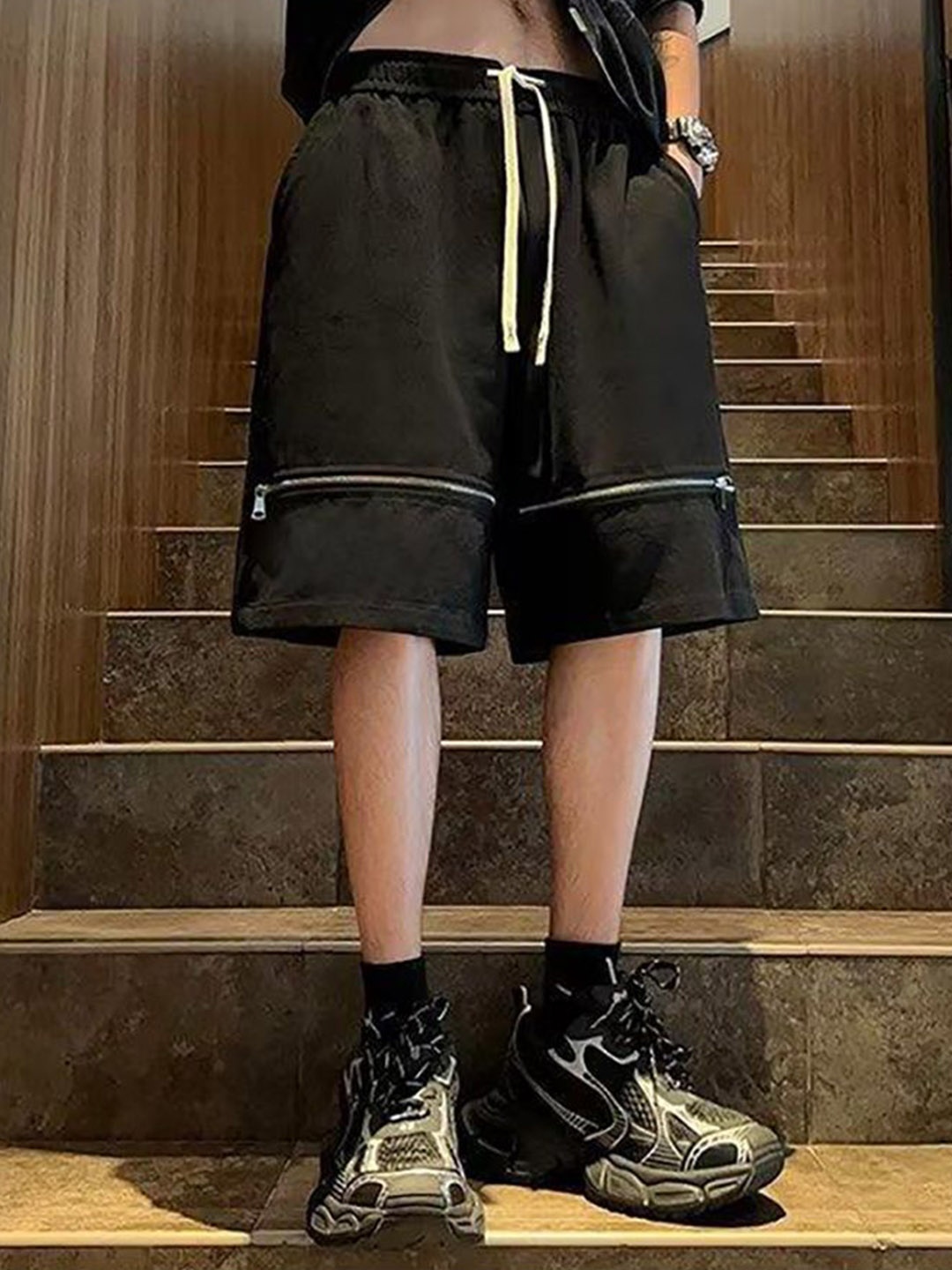 

StyleCast x Revolte Men Shorts, Black