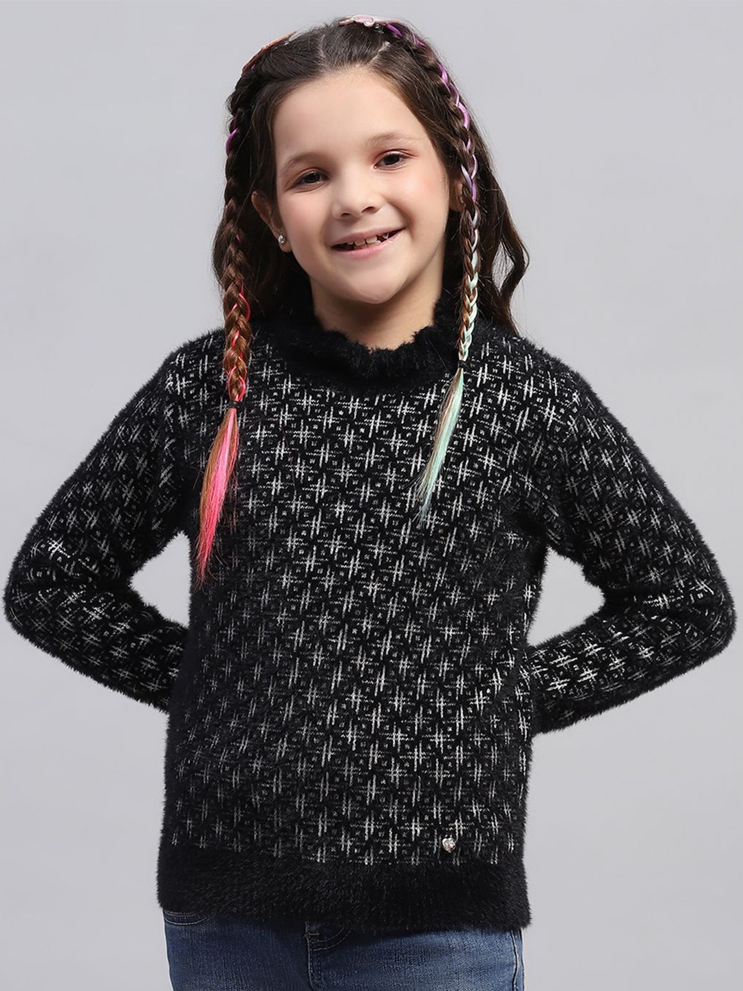 

Monte Carlo Girls Woollen Pullover, Black