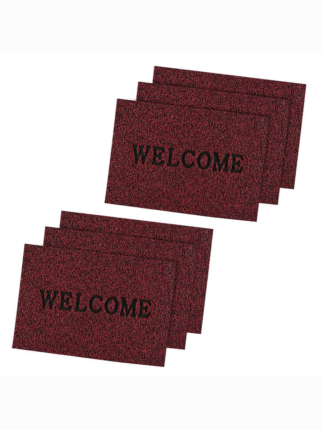 

Kuber Industries Red 6 Pieces Anti Slip Doormats