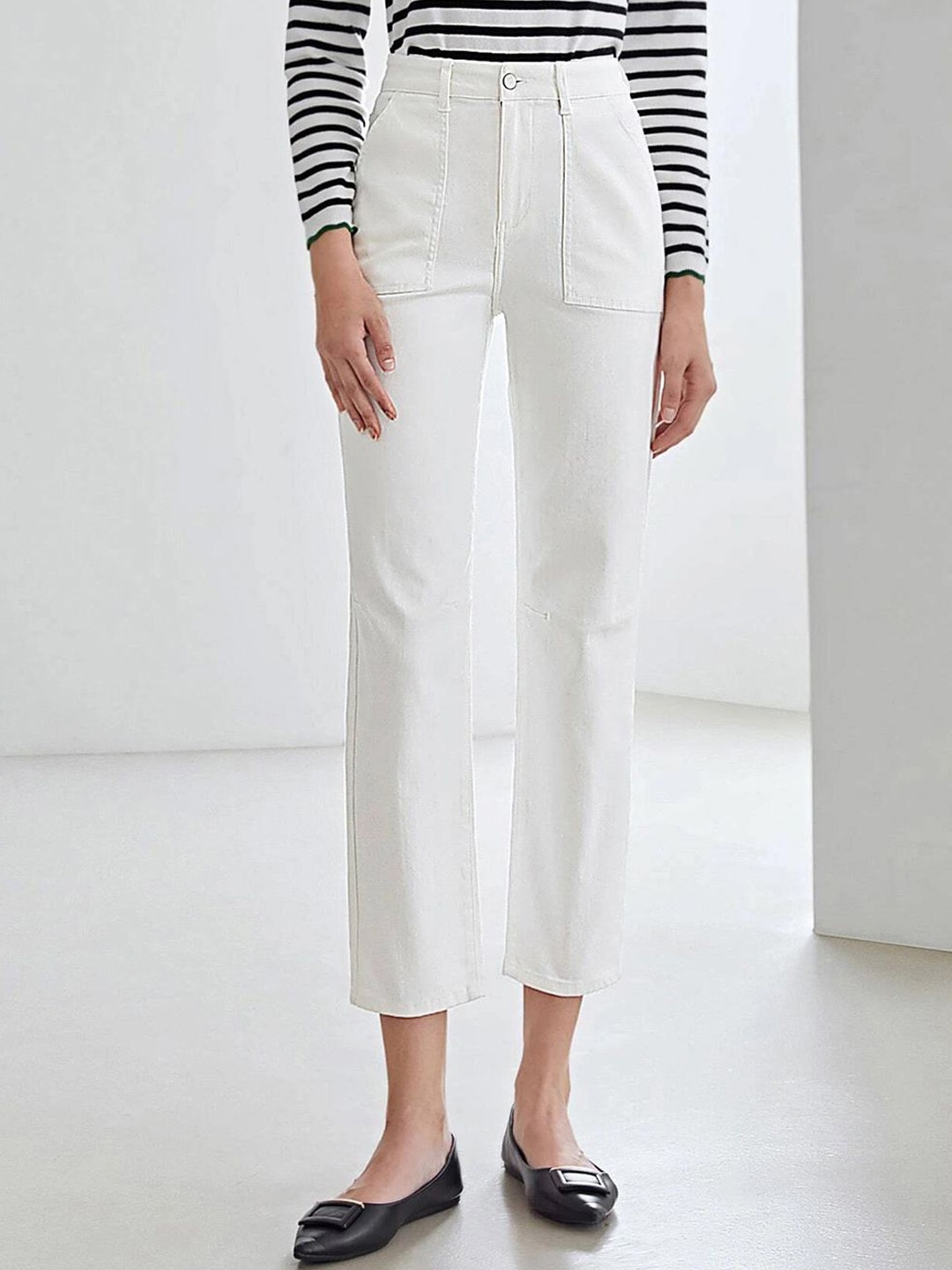 

Kotty Women High-Rise Stretchable Jeans, White