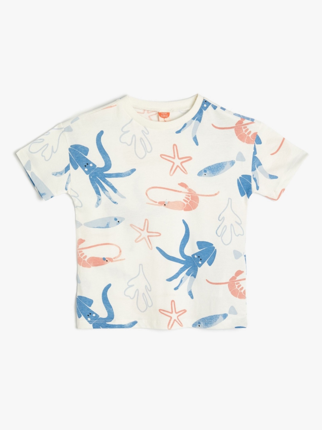 

Koton Boys Graphic Printed Round Neck Cotton T-shirt, White