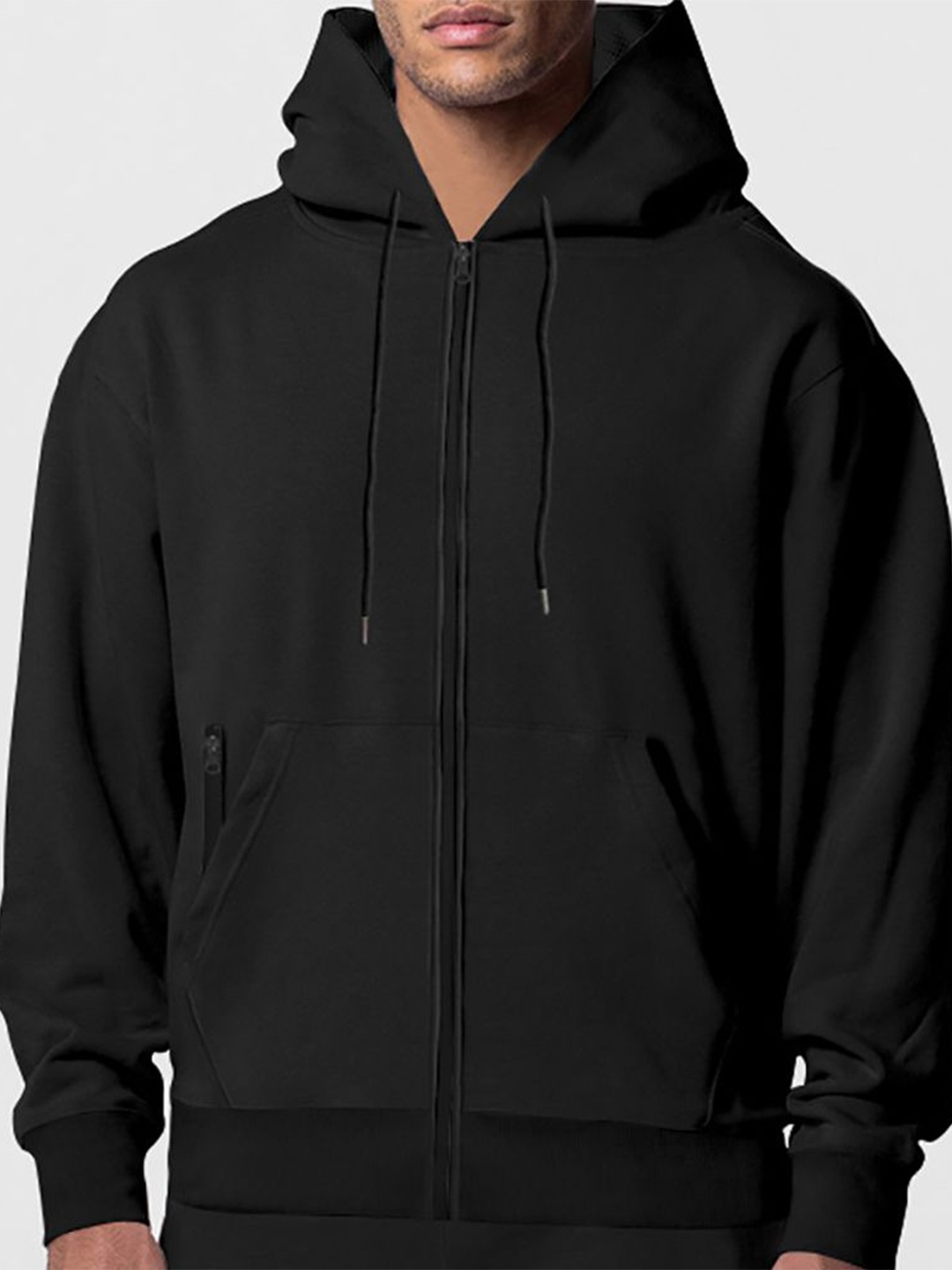 

StyleCast x Revolte Men Hooded Front-Open Sweatshirt, Black