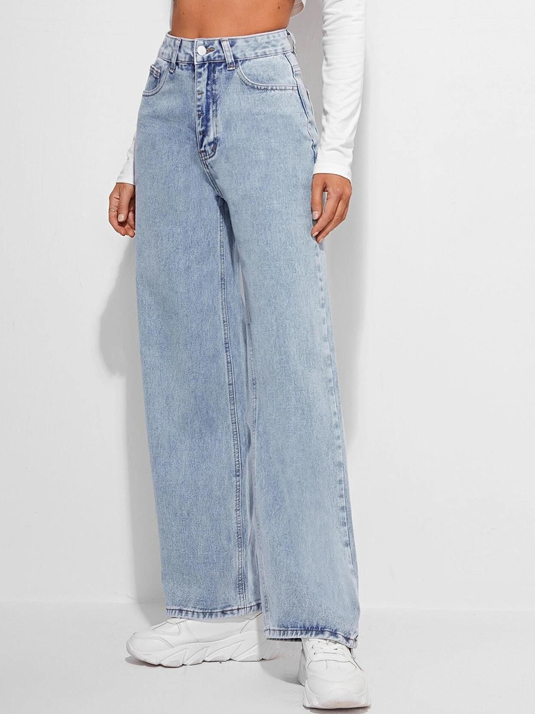 

Kotty Women Jean Straight Fit High-Rise Stretchable Jeans, Blue