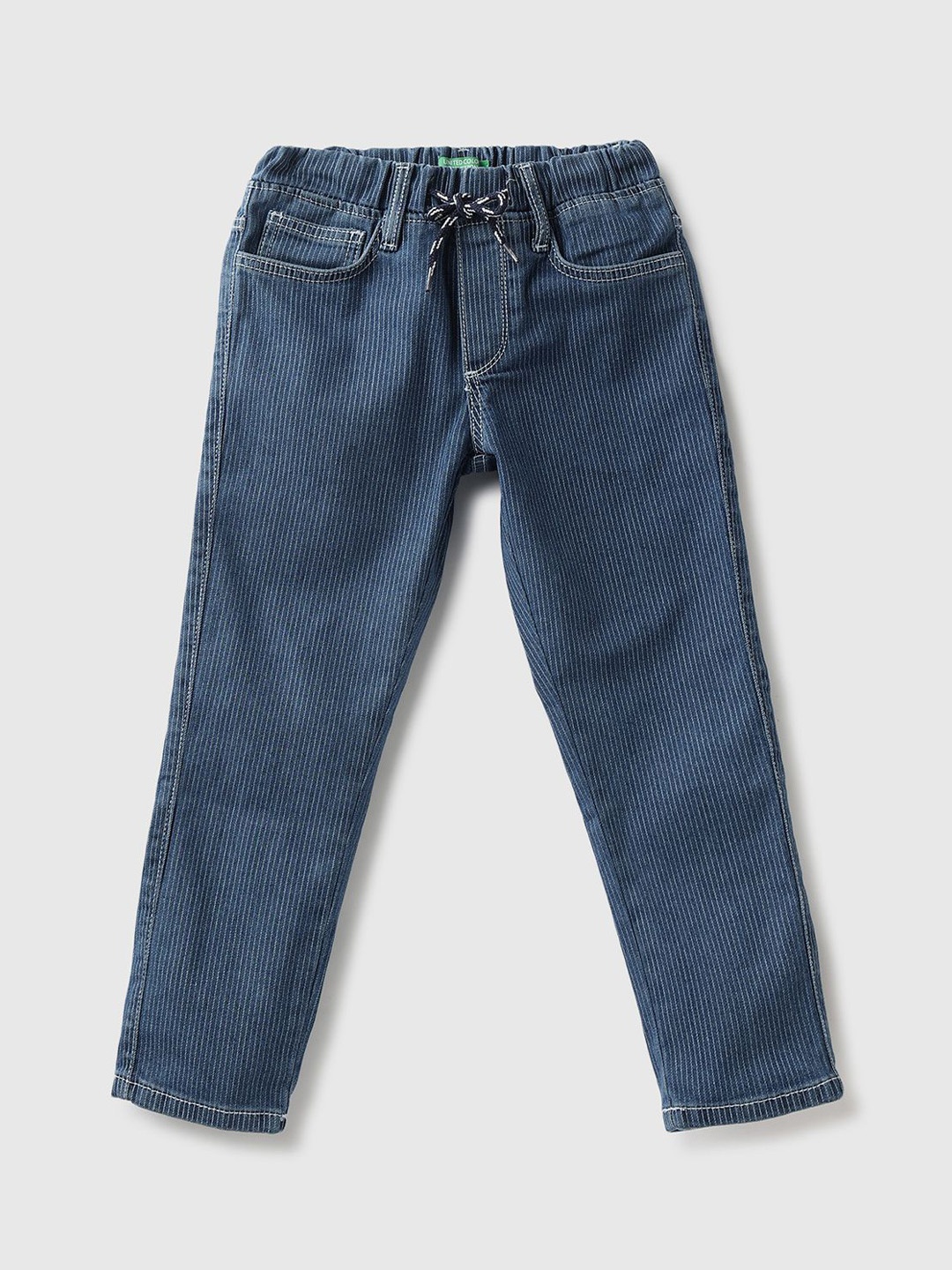 

United Colors of Benetton Boys Cotton Mid-Rise Relaxed Fit Jeans, Blue
