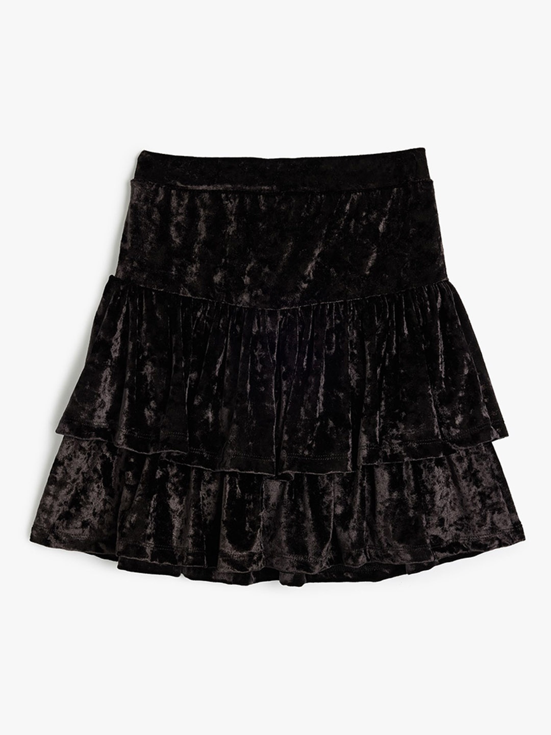 

Koton Tiered Knee Length Skirts, Black