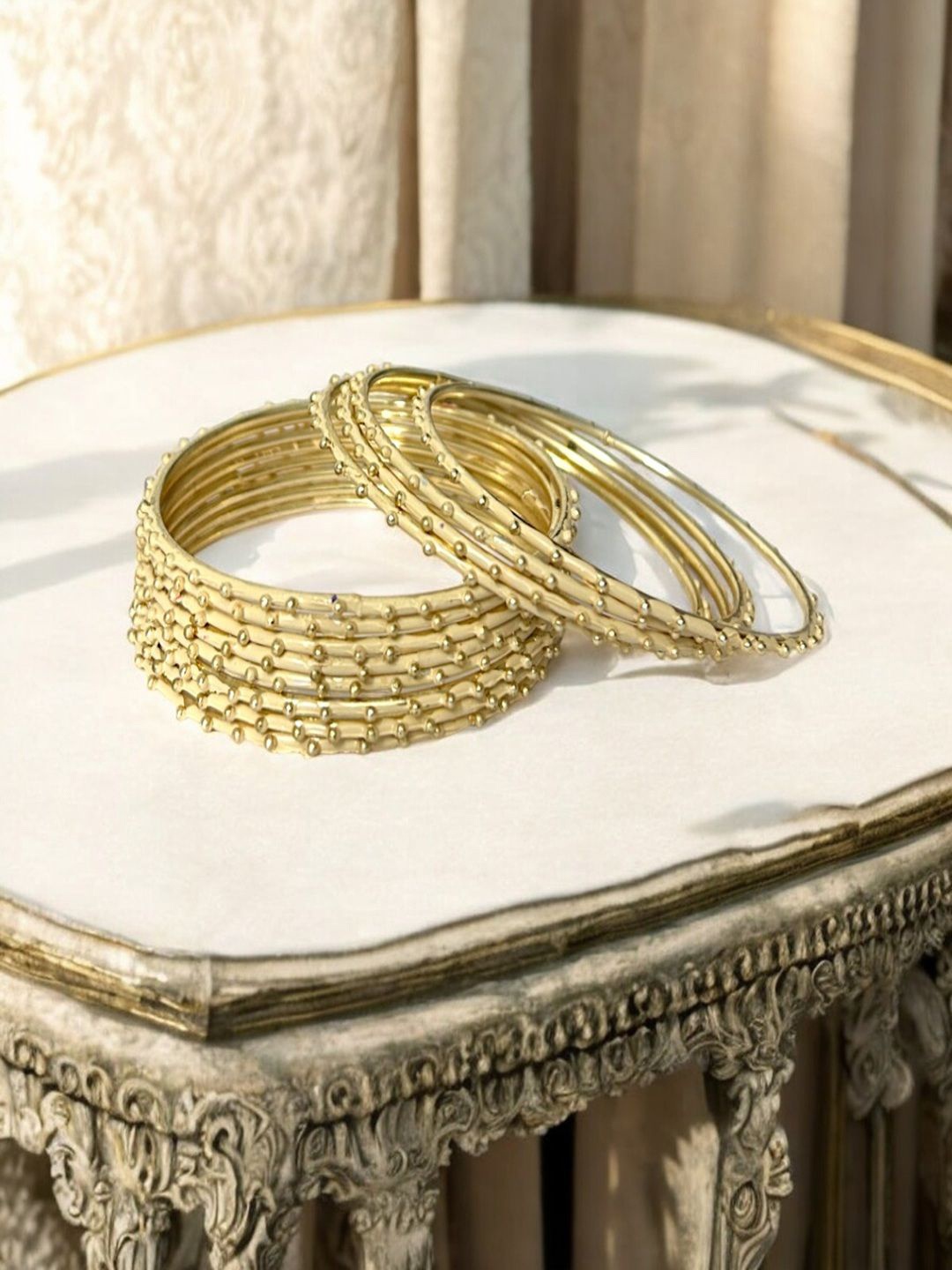 

AccessHer Set of 12 Gold-Plated Lightweight Bangles