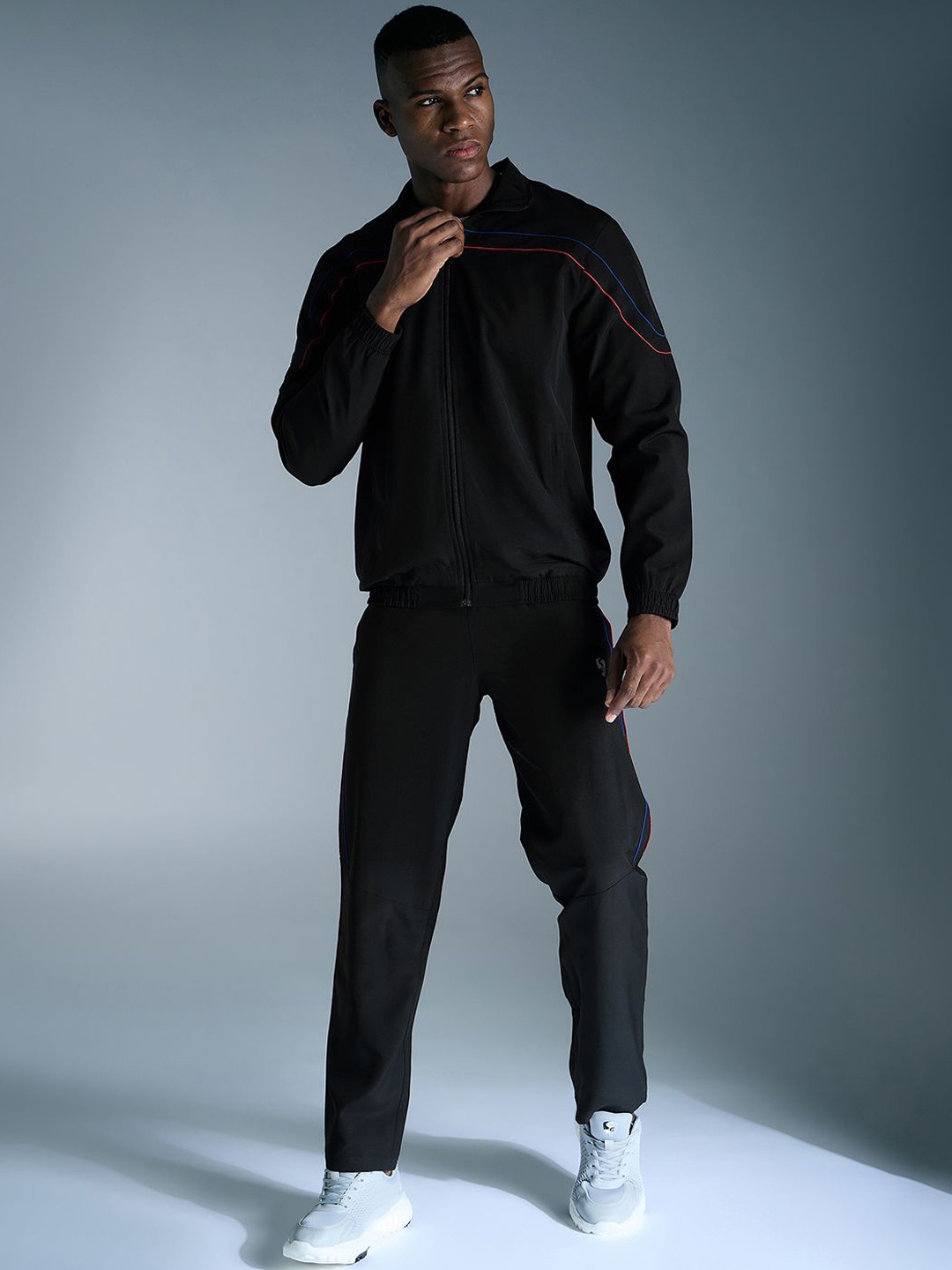 

SG Men Polo Collar Long Sleeves Tracksuit, Black