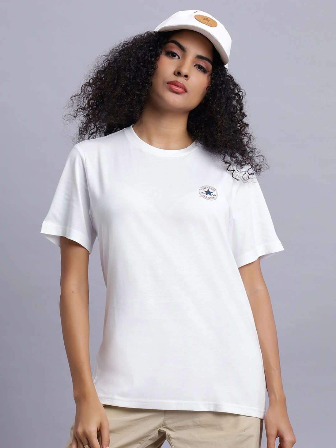 

Converse Unisex Go-To Mini Patch T-Shirt, White