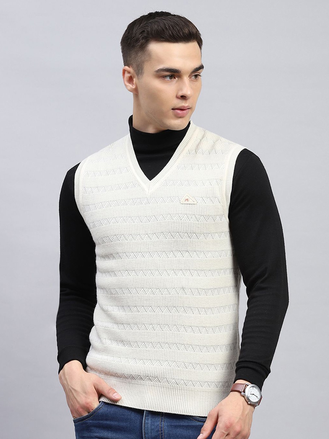 

Monte Carlo Men Woollen Pullover, Off white