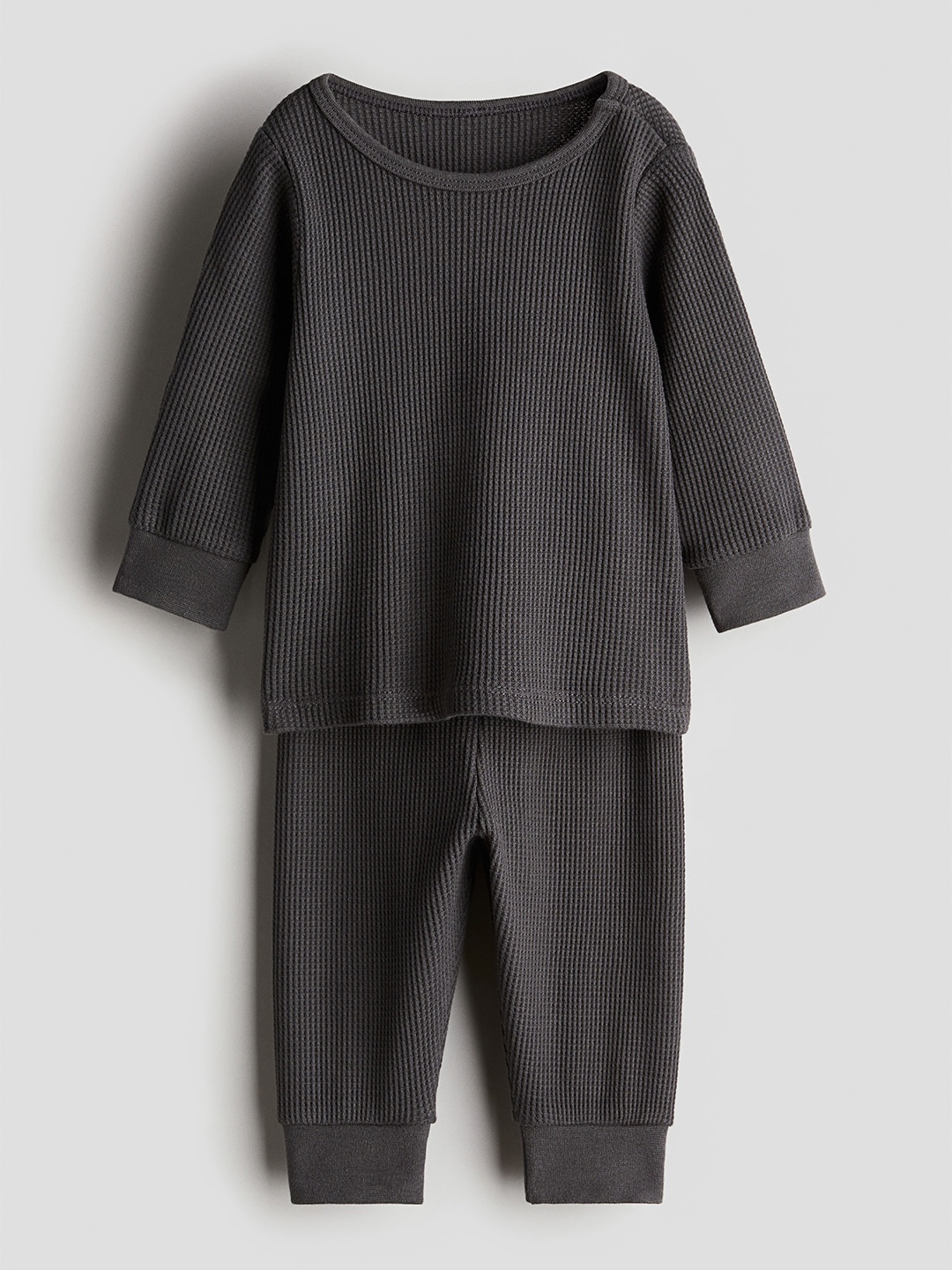 

H&M Waffled Cotton Set, Grey