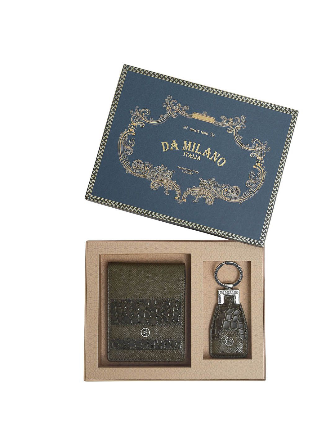 

Da Milano Men Accessory Gift Set of, Green