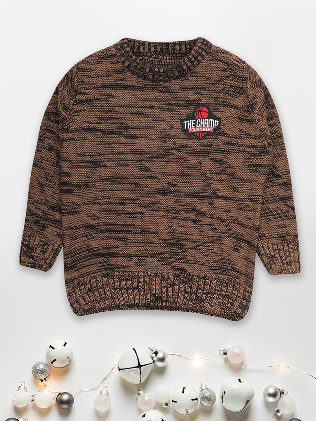 

CHKOKKO Boys Woollen Pullover, Brown