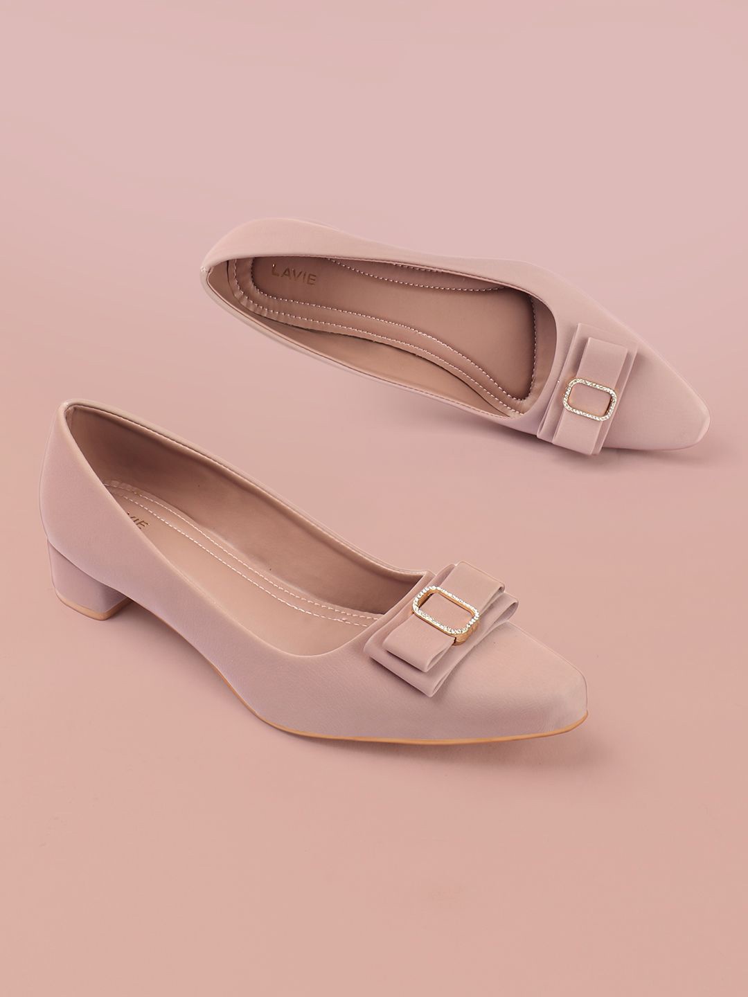 

Lavie Block Sandals with Buckles, Purple