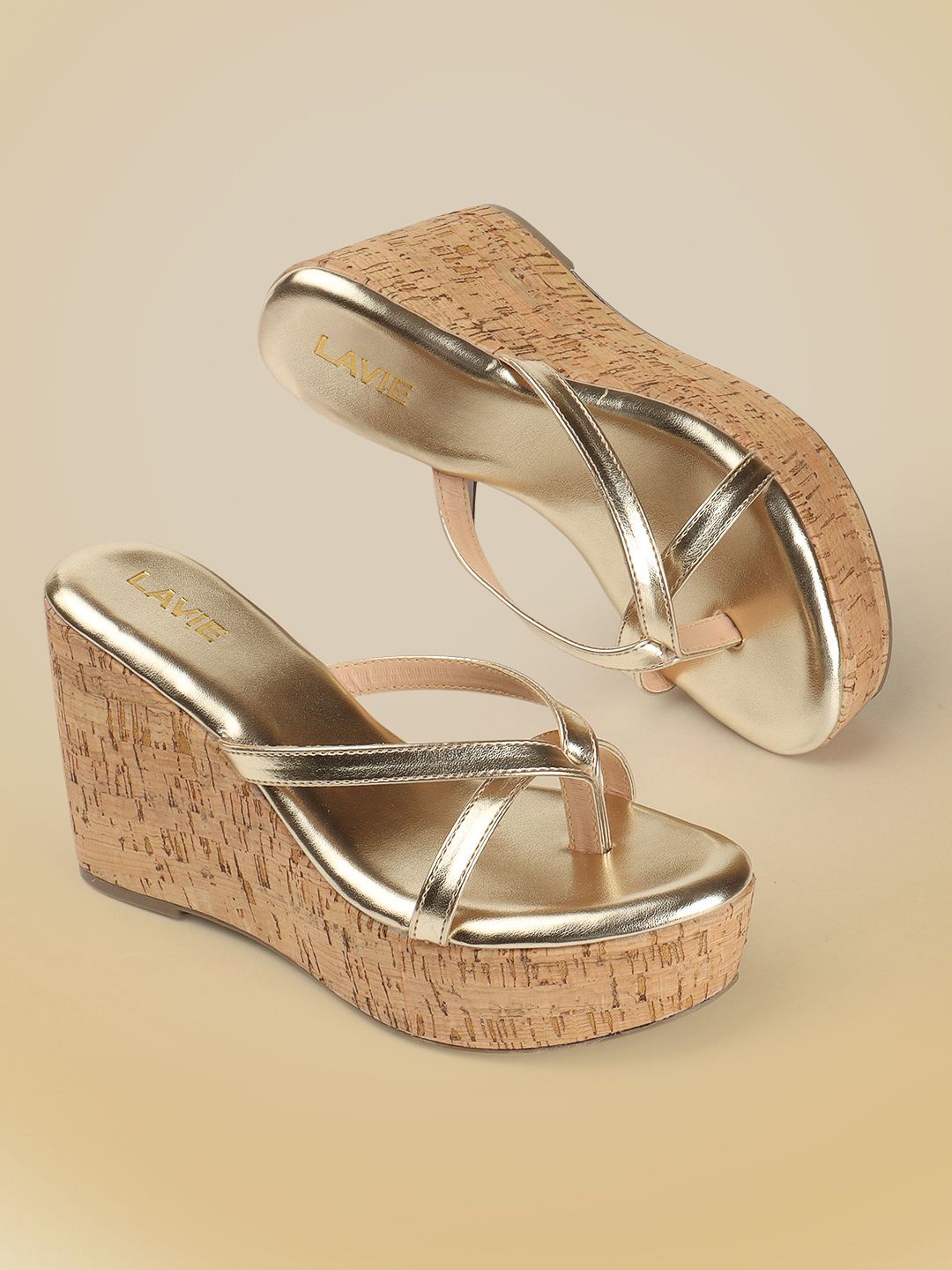 

Lavie Kitten Sandals with Tassels, Gold