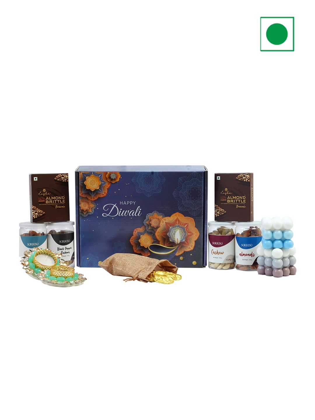 

The Gift Tree Unisex 11-Pcs The Signature Diwali Employee & Staff Family Gift Hamper, Blue