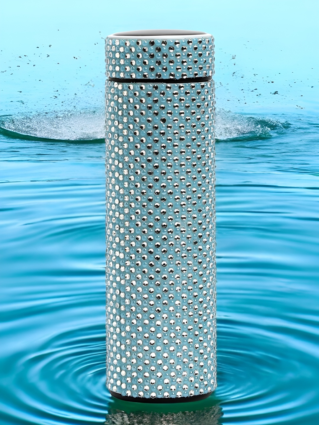 

Bonhomie Blue & Black Stainless Steel Infuser Water Bottle 480 ml
