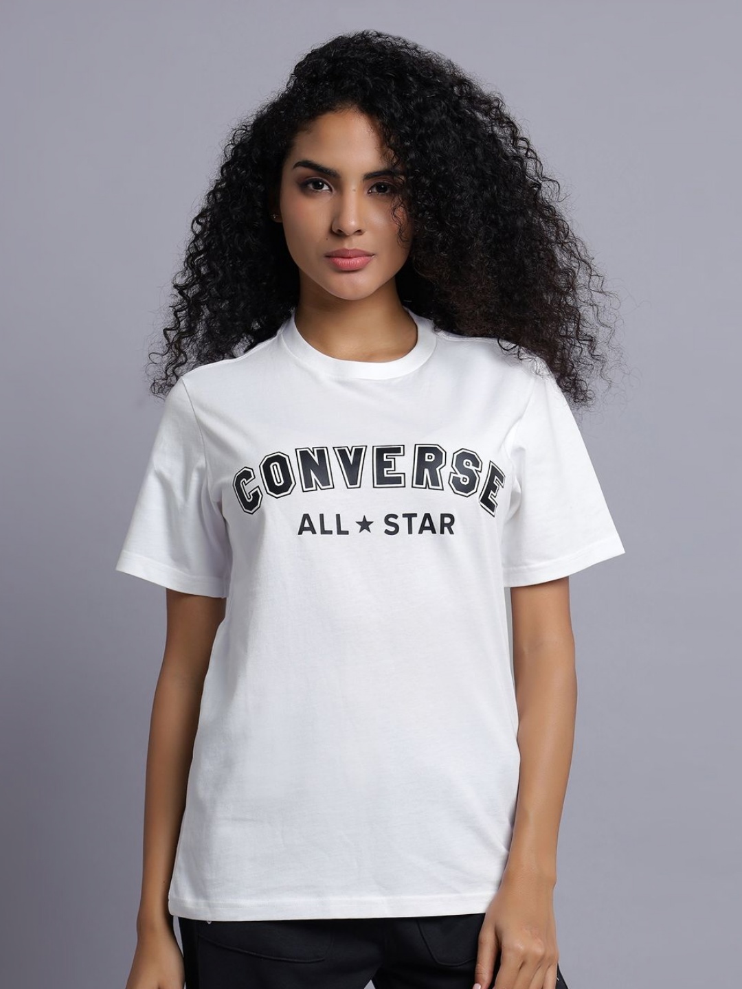 

Converse Unisex Standard Fit All Star Center Front T-shirt, White