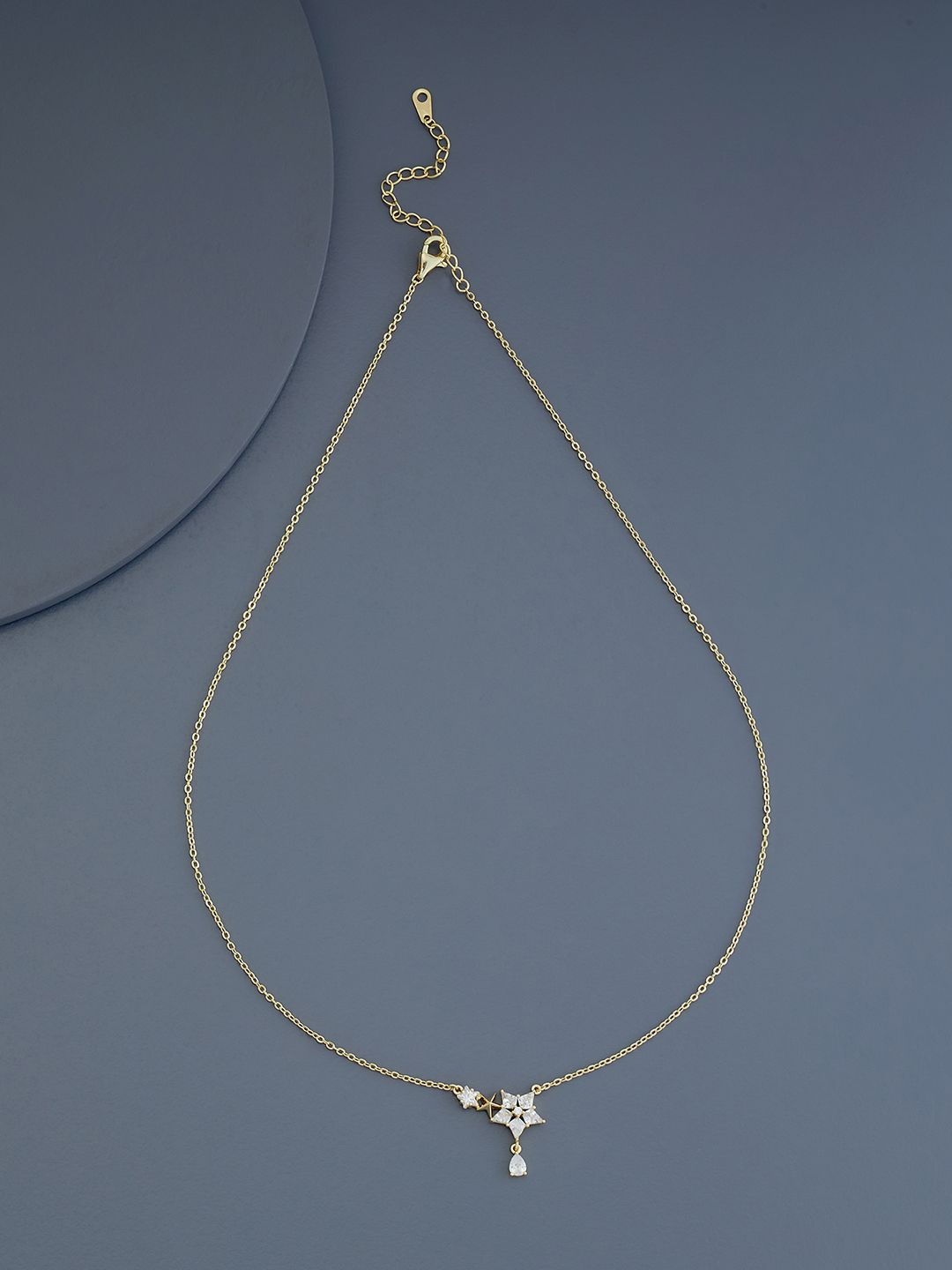 

Kushal's Fashion Jewellery Gold-Plated Cubic Zirconia Statement Necklace