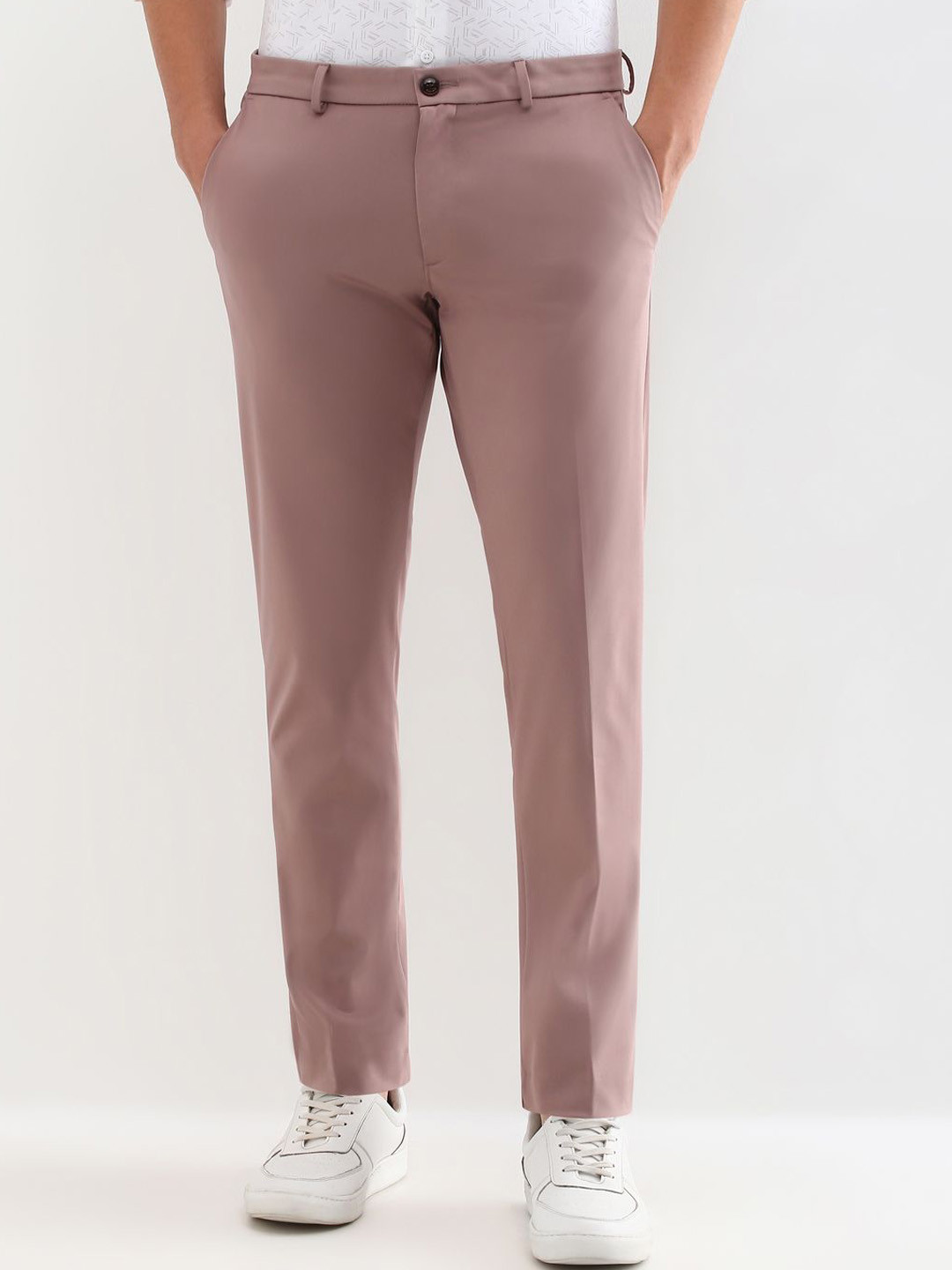

Allen Solly Men Regular Fit Trousers, Rose