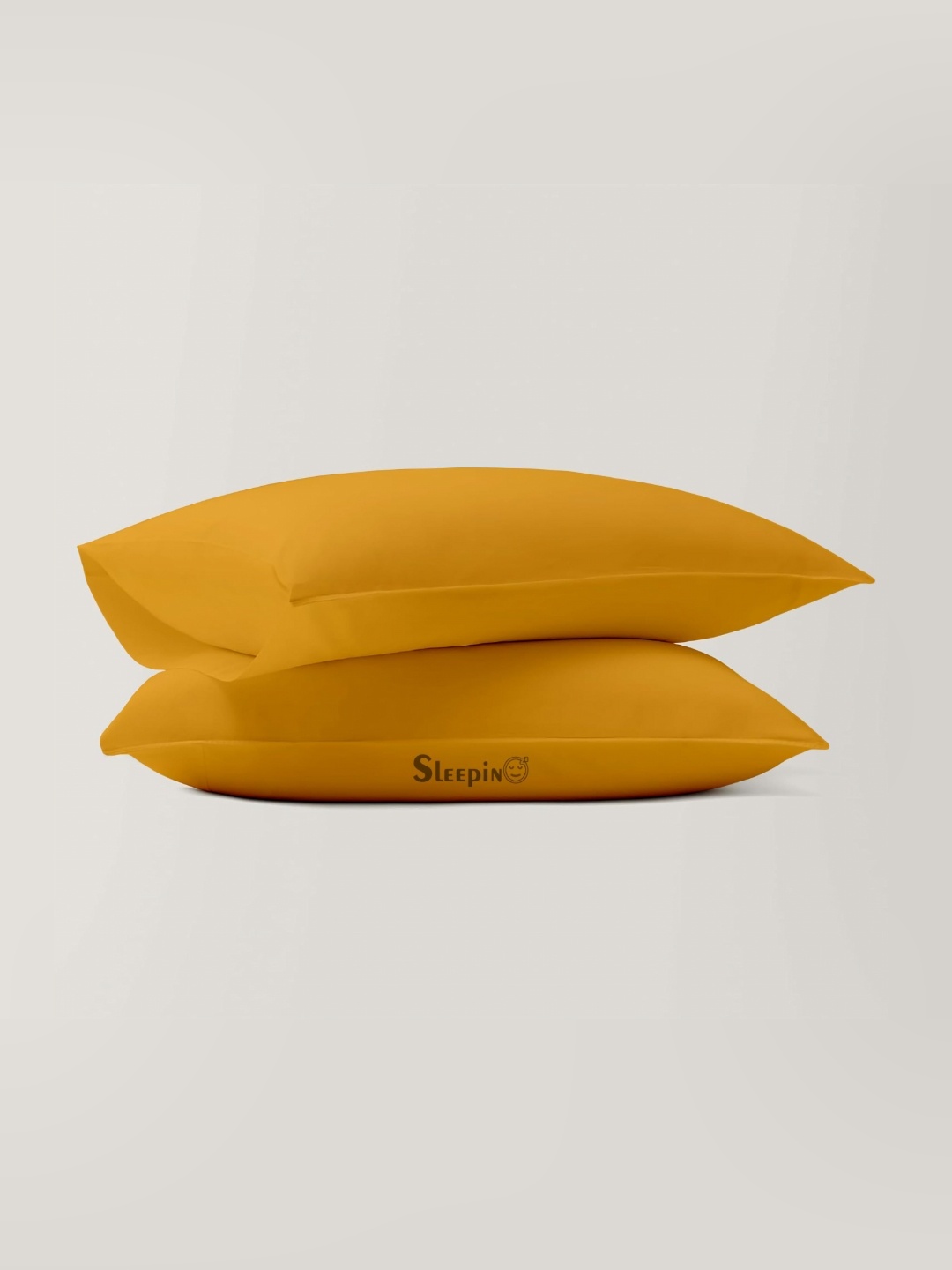 

Sleepino Gold-Toned 8 Pieces Solid Pure Cotton Rectangle Pillow Covers