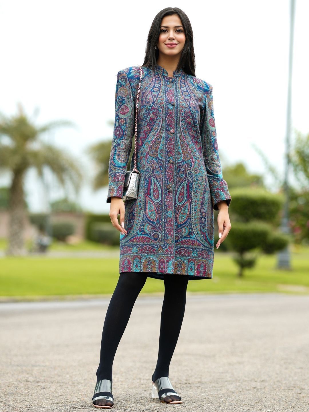 

HOUSE OF KIRNA'S WITH LOGO OF HOK Women Ethnic Motifs Printed Straight Kurta, Teal