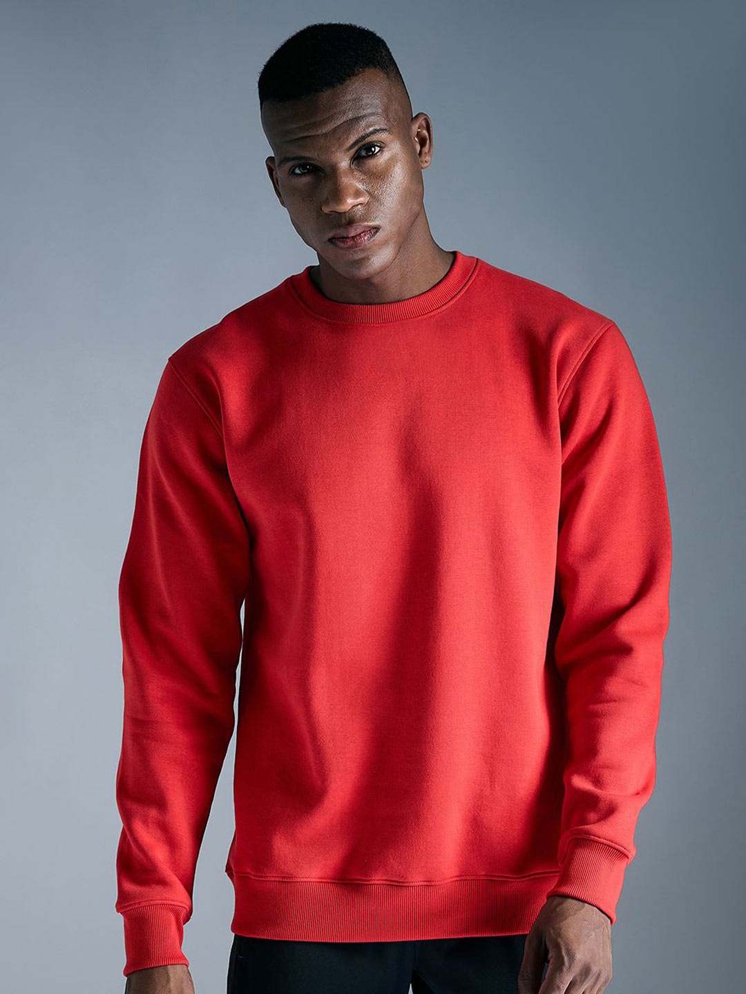 

SG Men Round Neck Long Sleeves Pullover Sweatshirt, Red