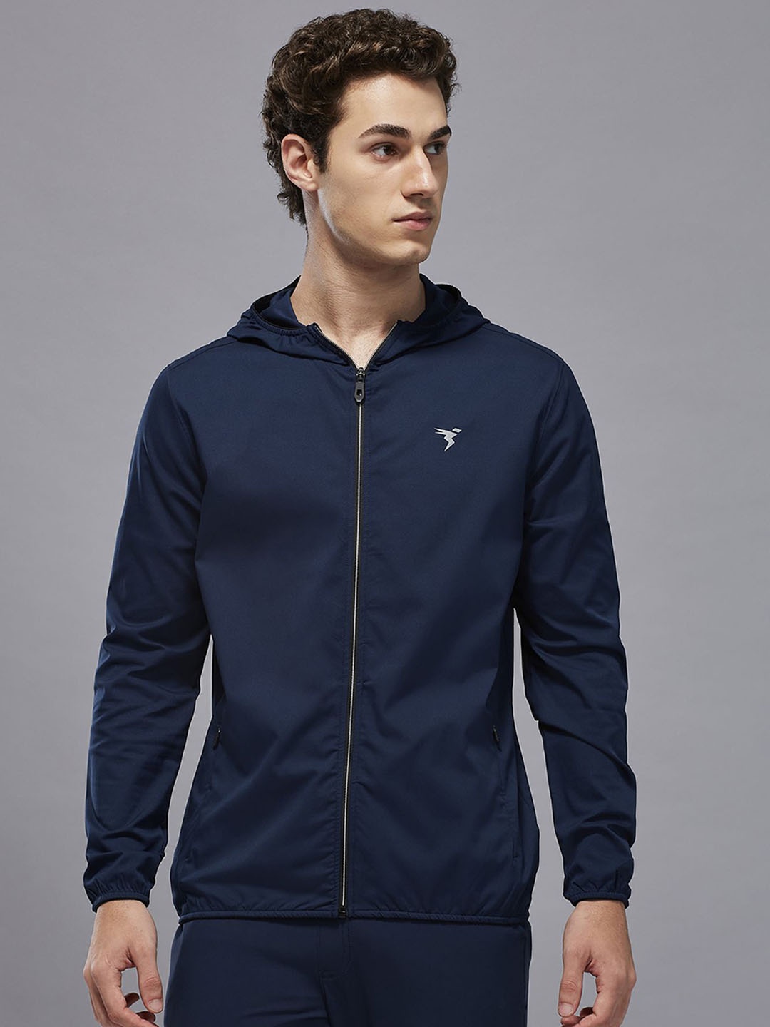 

Technosport Men Polyester Lightweight Sporty Jacket, Navy blue