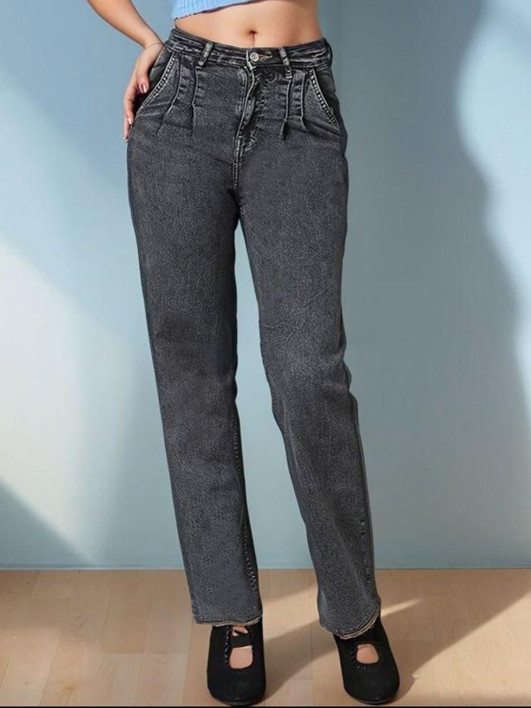 

Kotty Women High-Rise Stretchable Jeans, Black