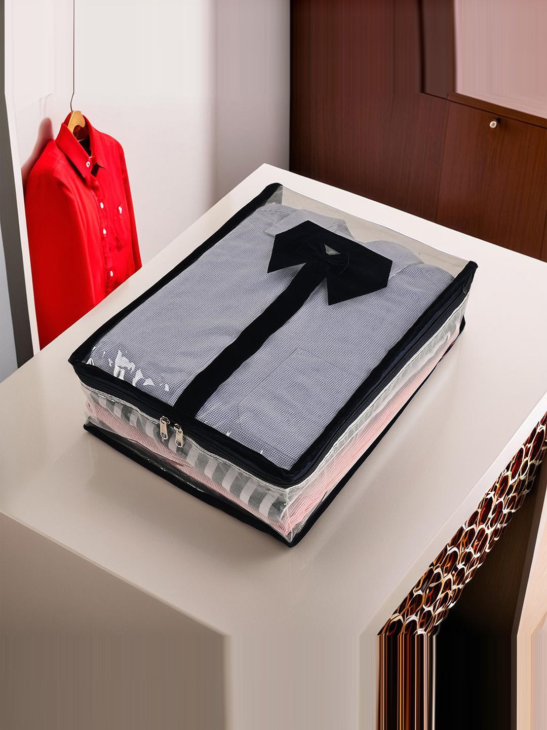 

Kuber Industries Blue & Transparent Water Resistant Drawer Organiser
