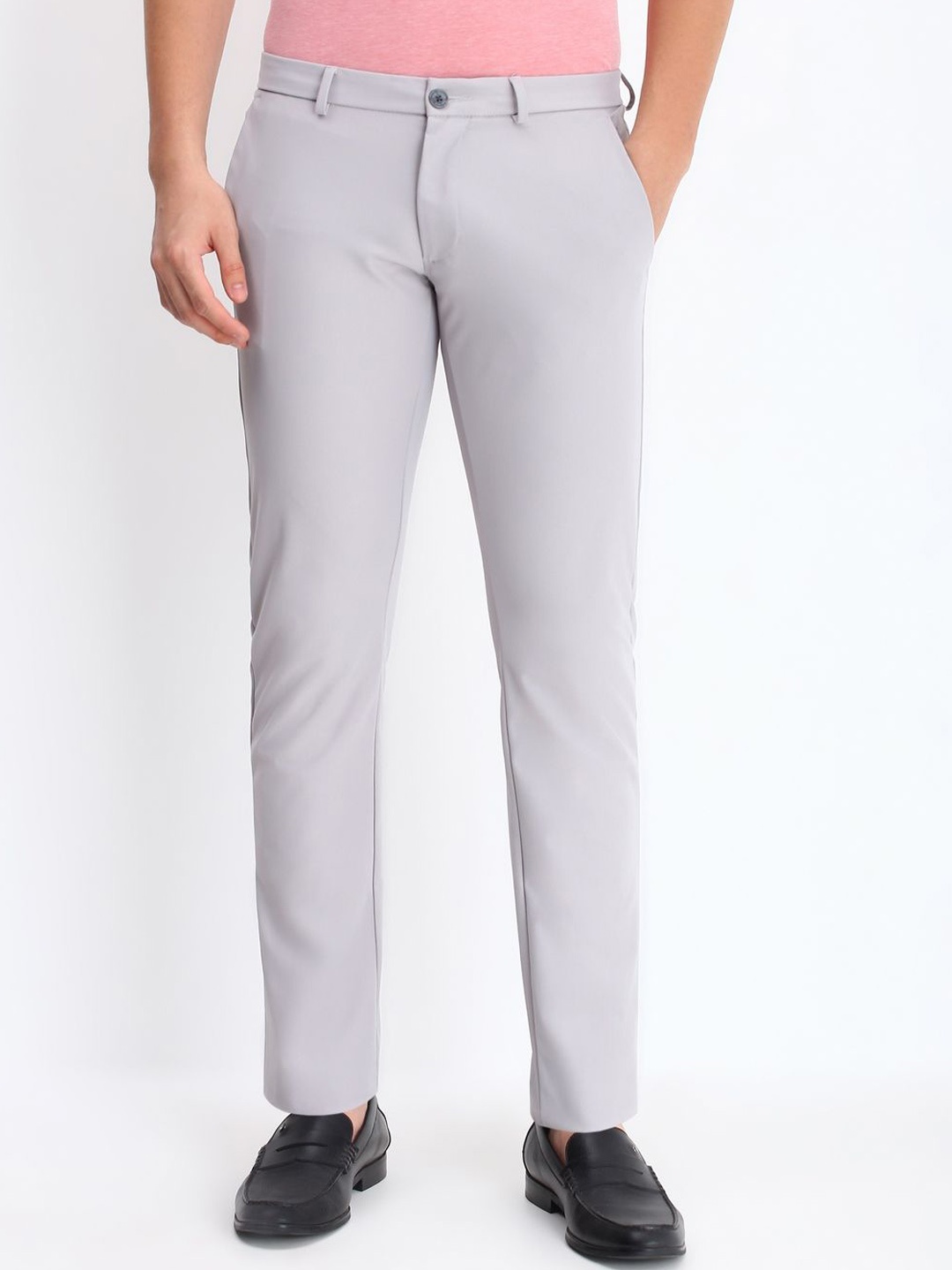 

Allen Solly Men Slim Fit Trousers, Grey