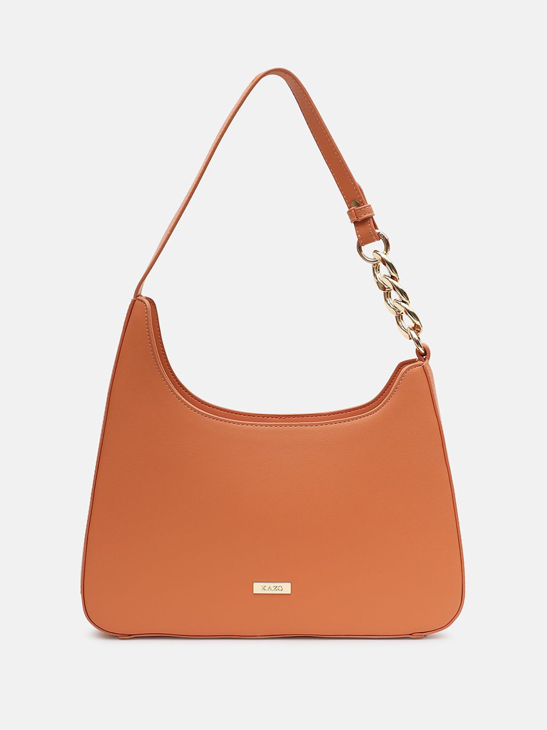 

Kazo Women Textured Solid Half Moon Shoulder Bag, Orange