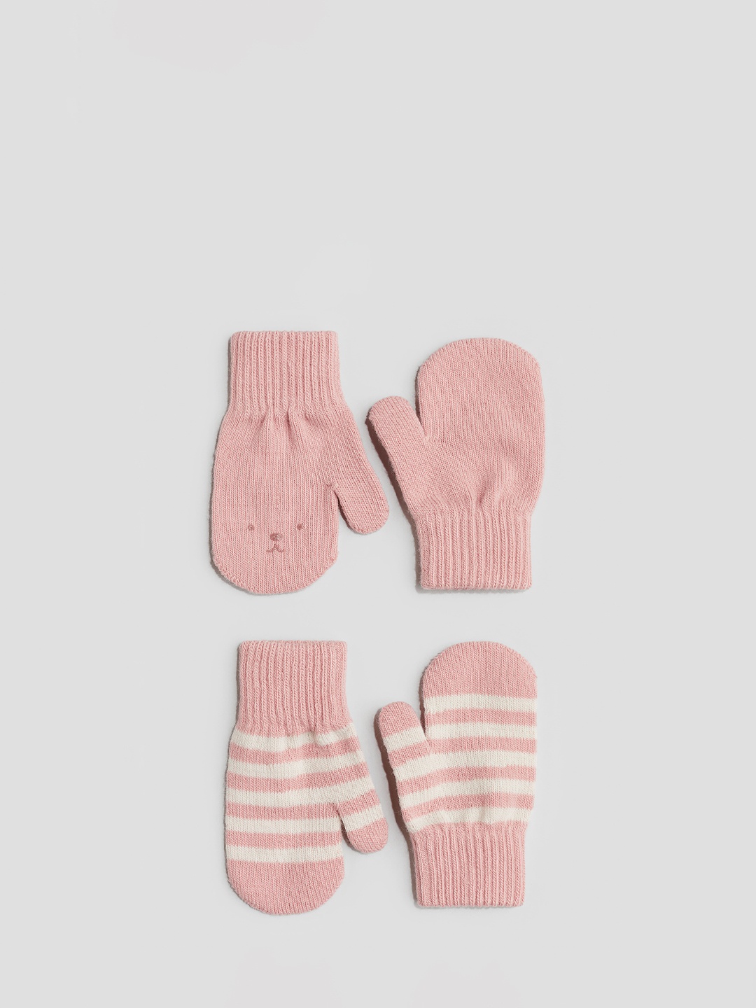 

H&M Boys 2-Pcs Mittens, Pink