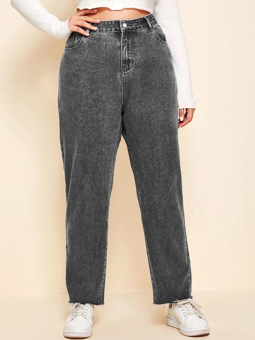 

Kotty Women High-Rise Stretchable Jeans, Grey