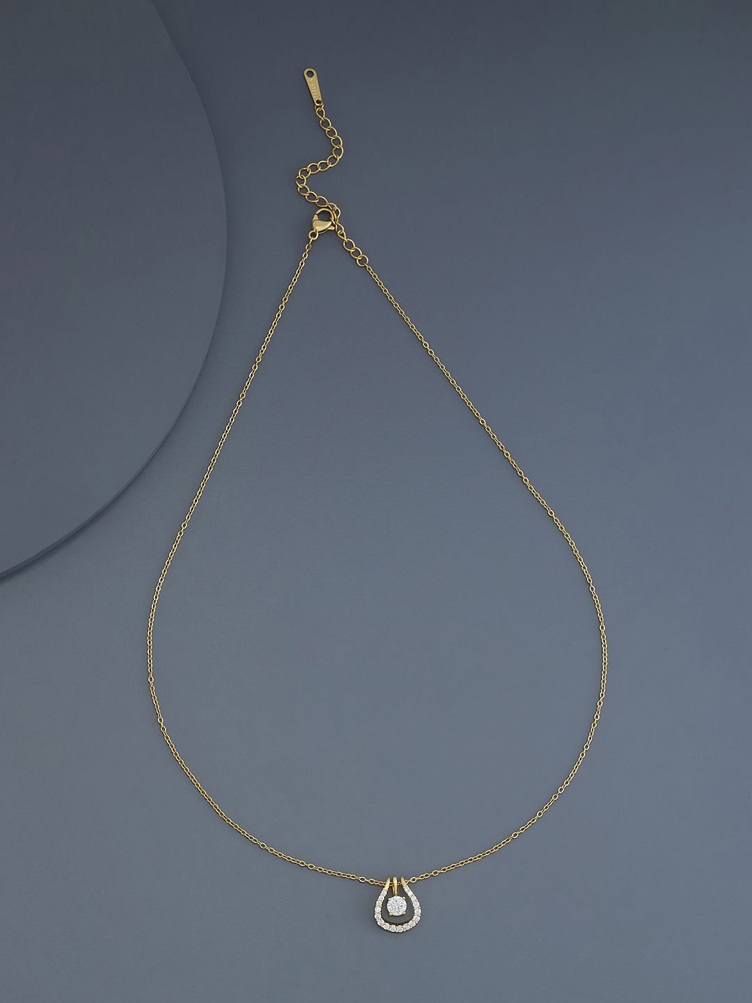

Kushal's Fashion Jewellery Gold-Plated Cubic Zirconia Stone Studded Trendy Necklace