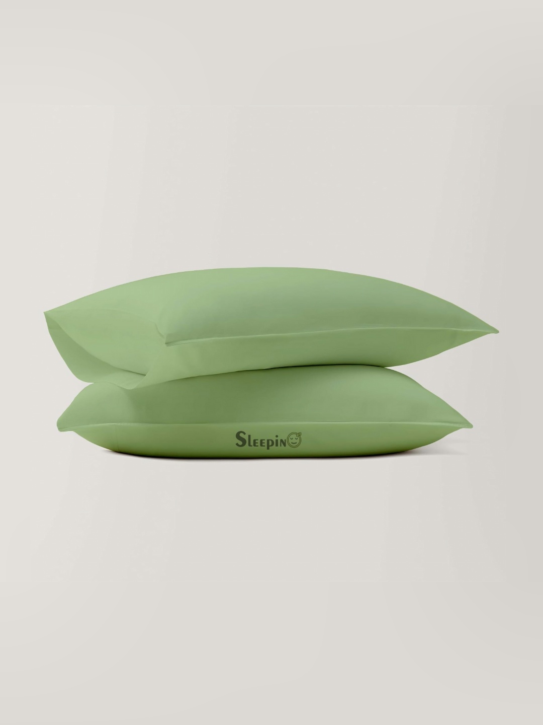 

Sleepino Green 1 Pieces Solid Pure Cotton Rectangle Pillow Covers