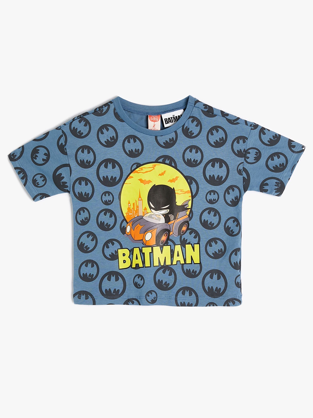 

Koton Boys Graphic Printed Round Neck Cotton T-shirt, Blue