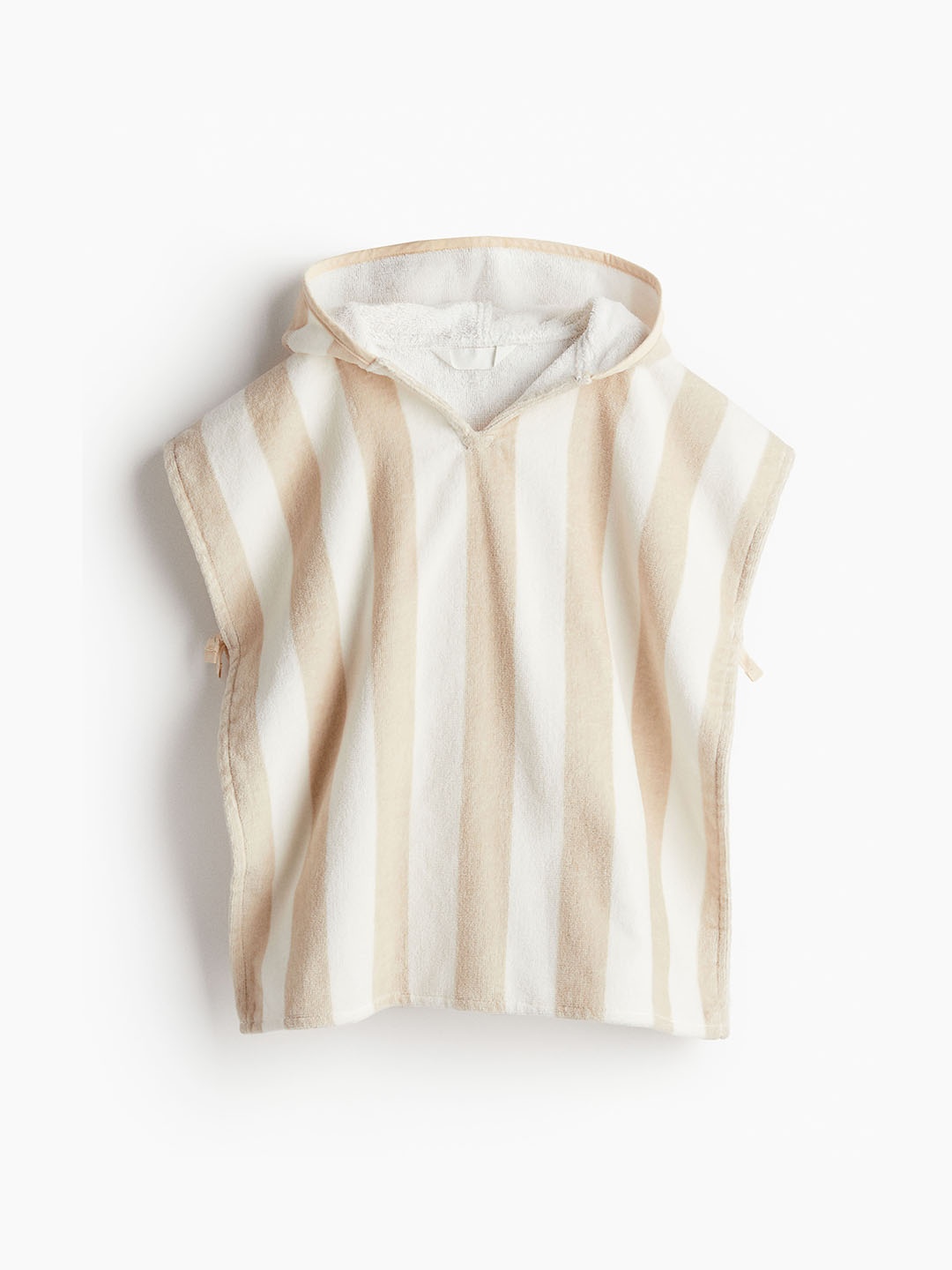 

H&M Boys Striped Poncho Towel, Beige