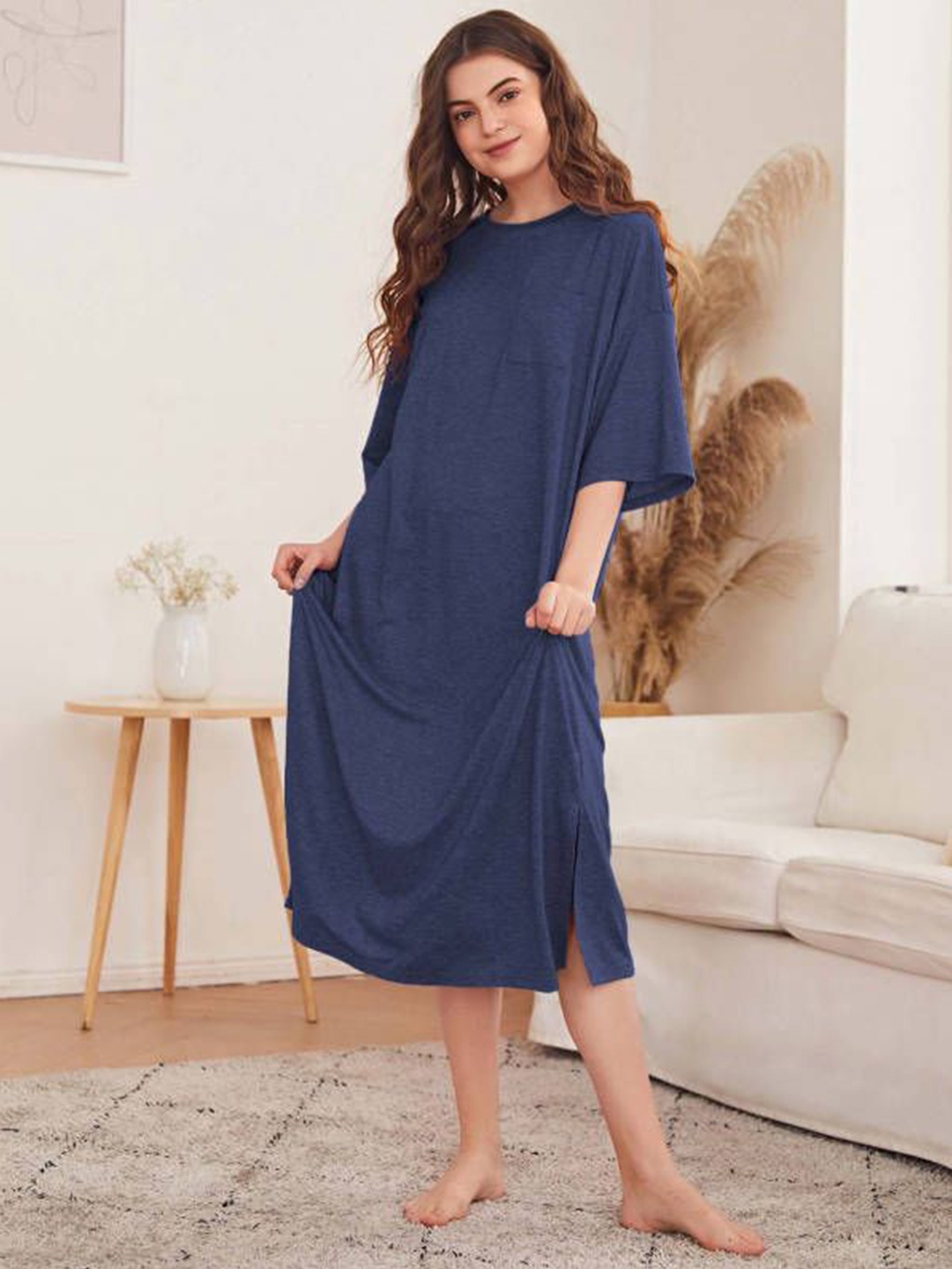 

HERE&NOW Women A-Line Dress, Blue