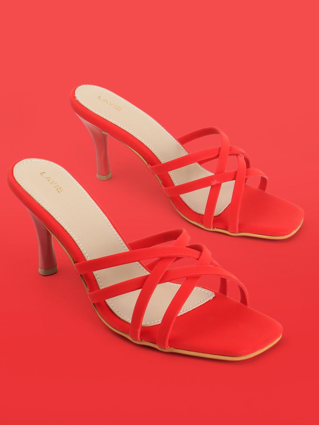 

Lavie Kitten Sandals with Tassels, Red