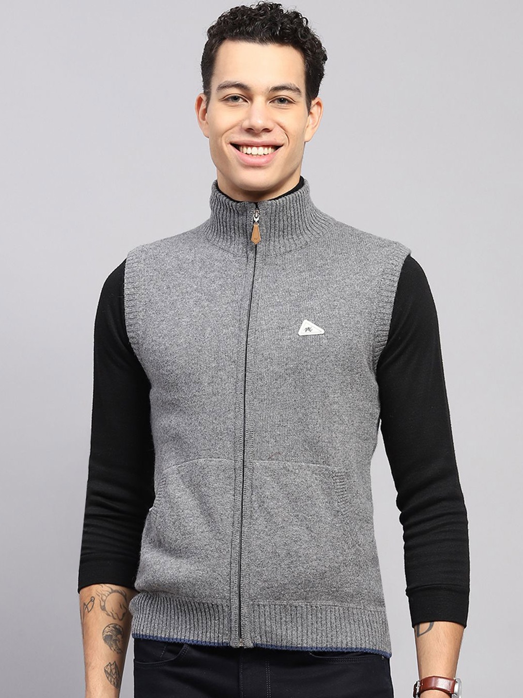 

Monte Carlo Men Woollen Pullover, Grey