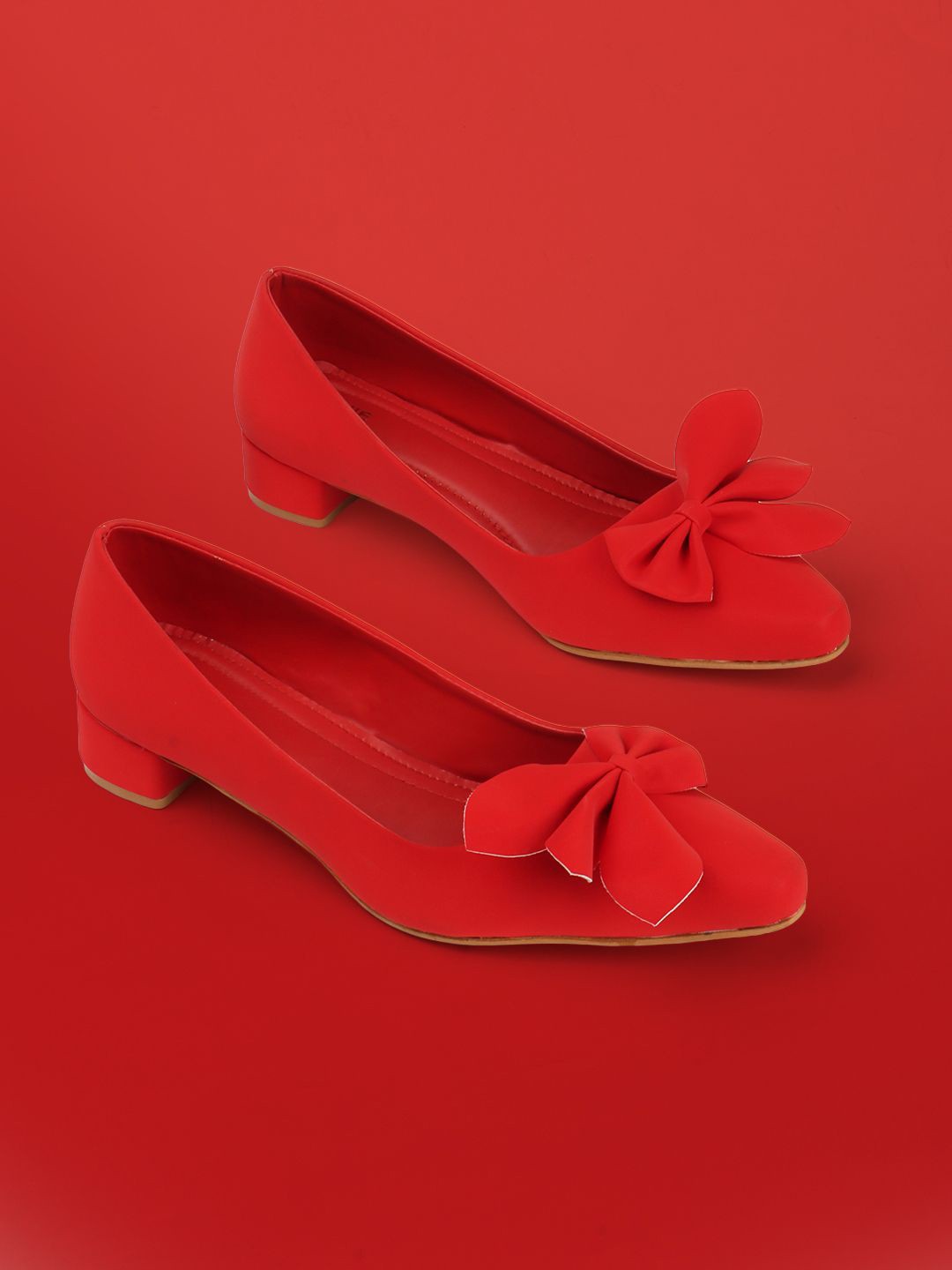 

Lavie Block Sandals with Buckles, Red