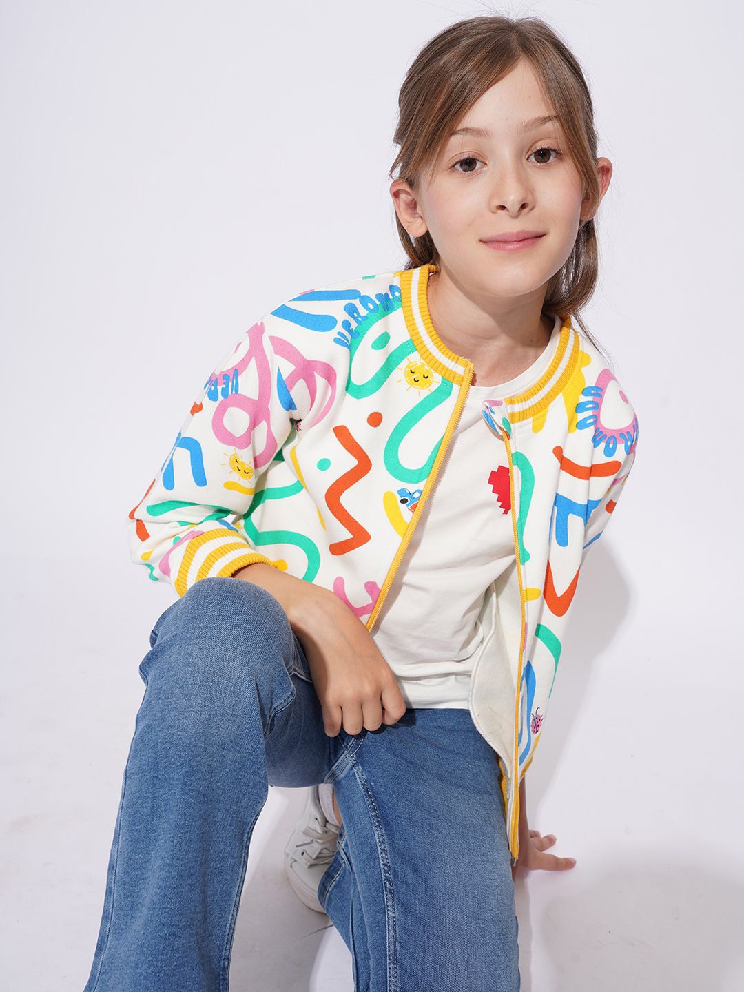 

Vero Moda Girls Printed Sweatshirt, White