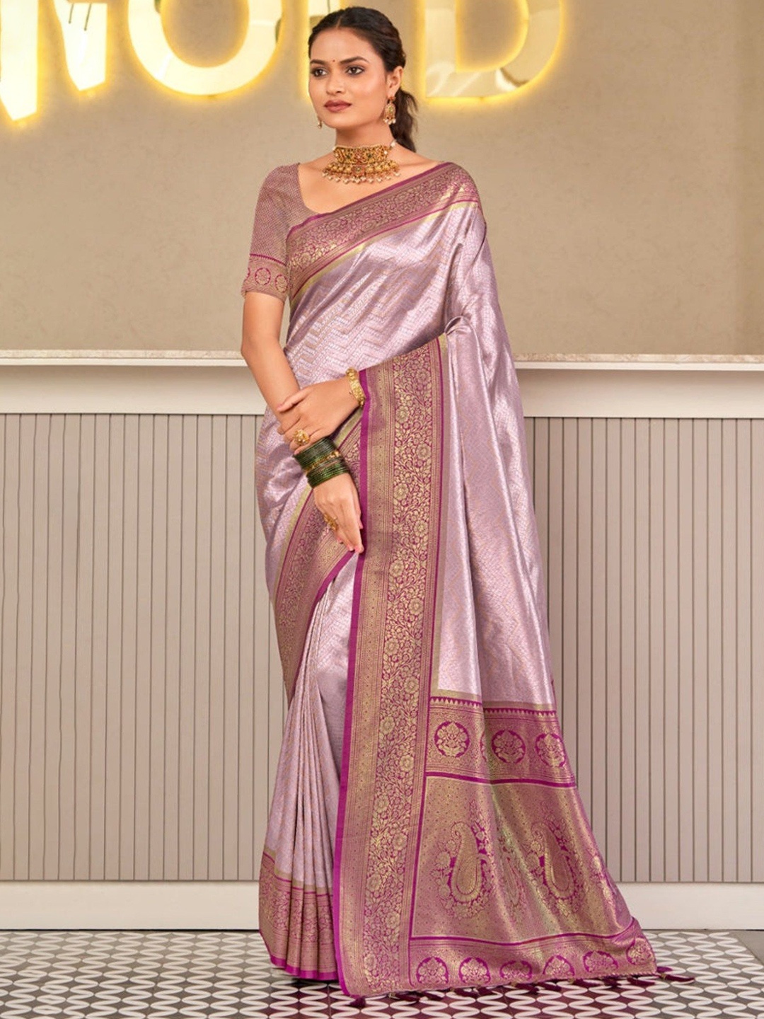 

MySilkLove Woven Design Zari Kanjeevaram Saree, Purple