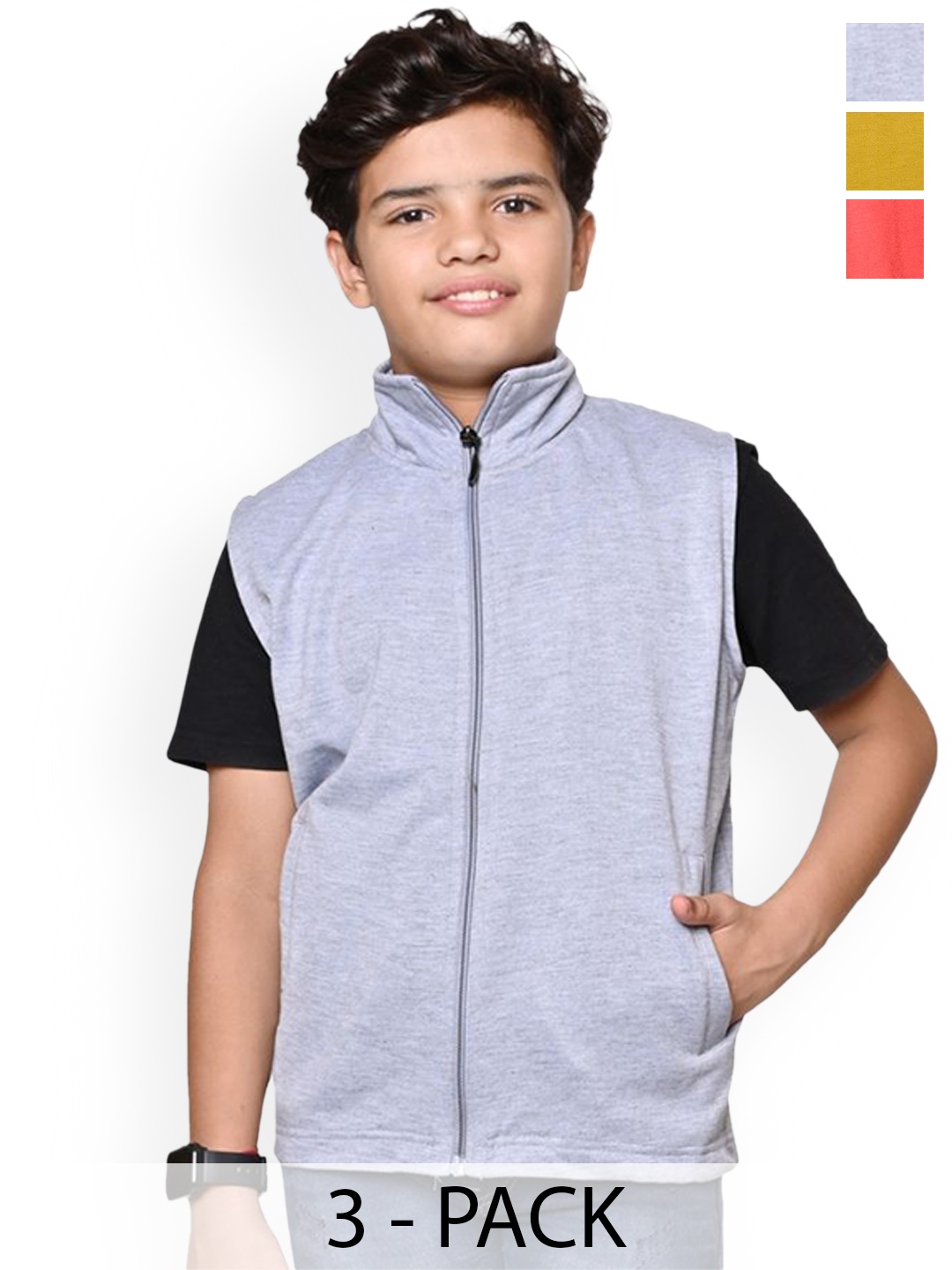

BAESD Boys Fleece Lightweight Open Front Jacket, Multi