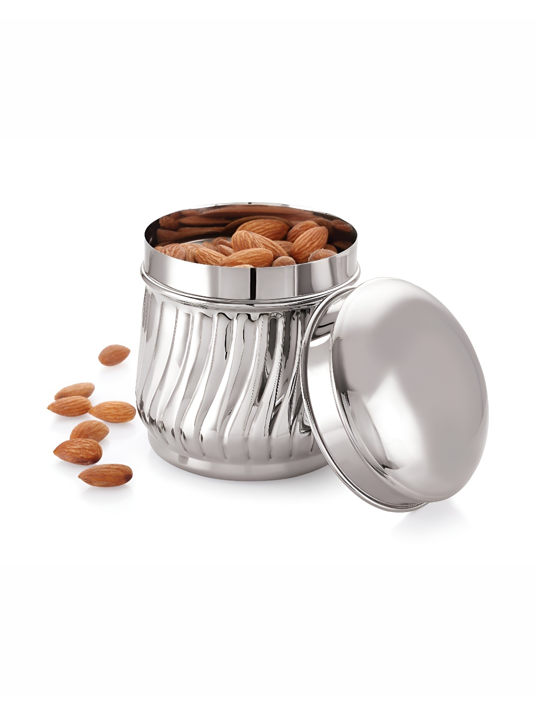 

MUKTI Stainless Steel Textured Dishwasher Safe Canister Container 1400ml, Silver