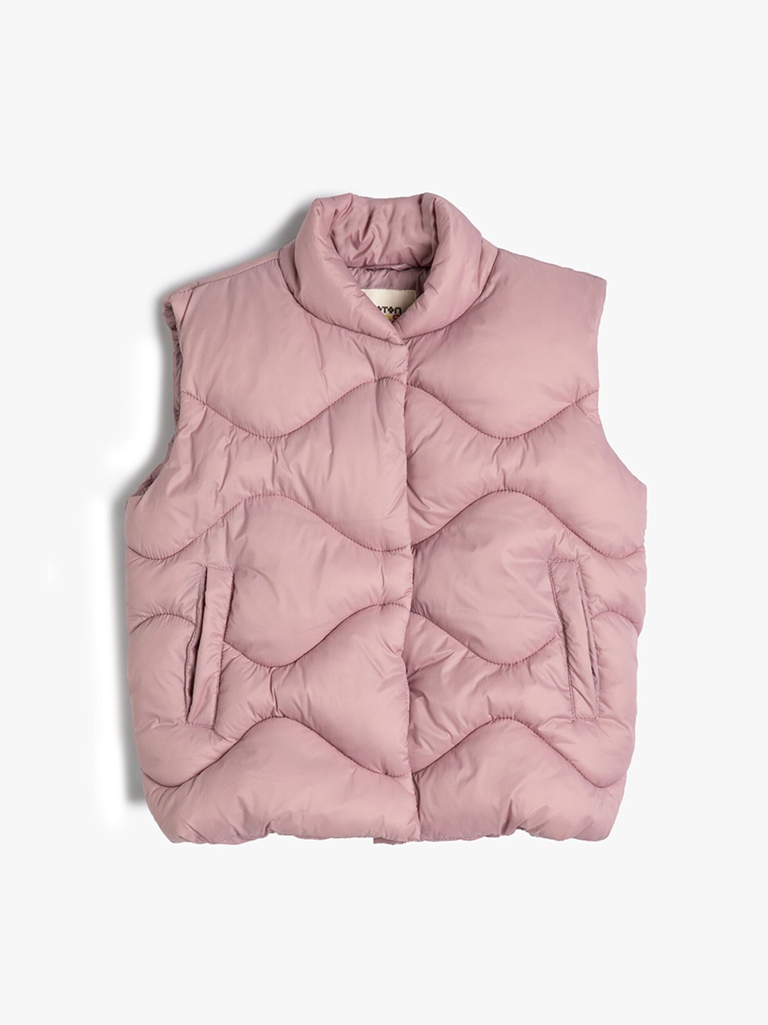 

Koton Girls Sleeveless Puffer Jacket, Beige