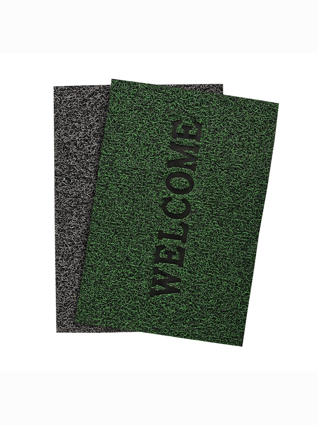 

Kuber Industries Grey & Green 2 Pieces Anti-Slip Grass Doormats
