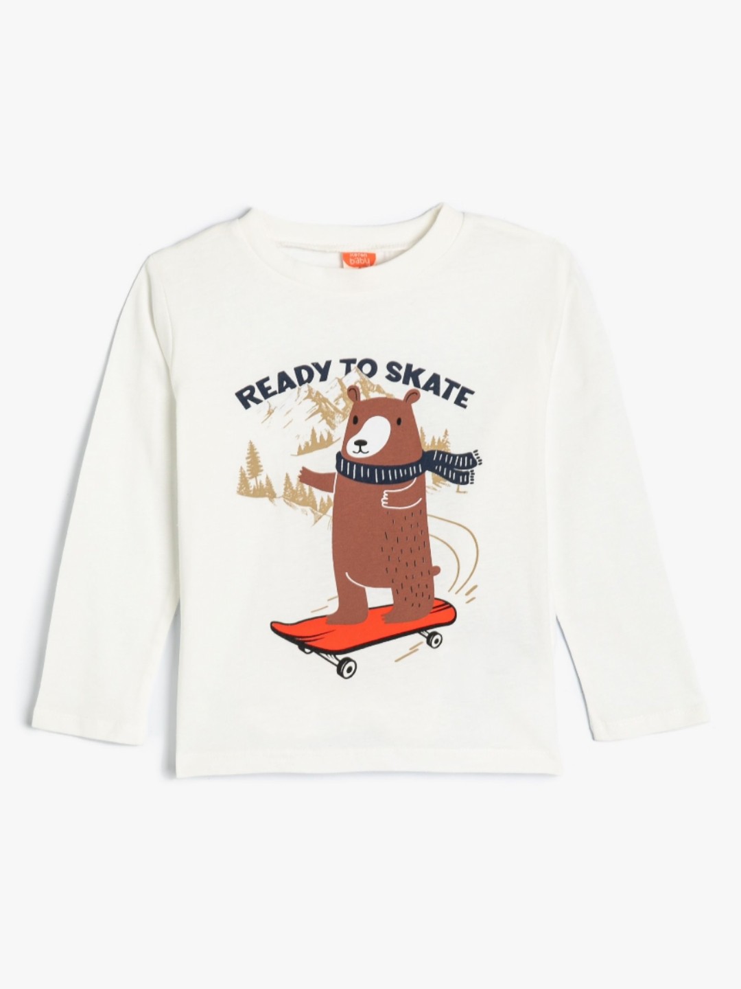 

Koton Boys Graphic Printed Round Neck Cotton T-shirt, White