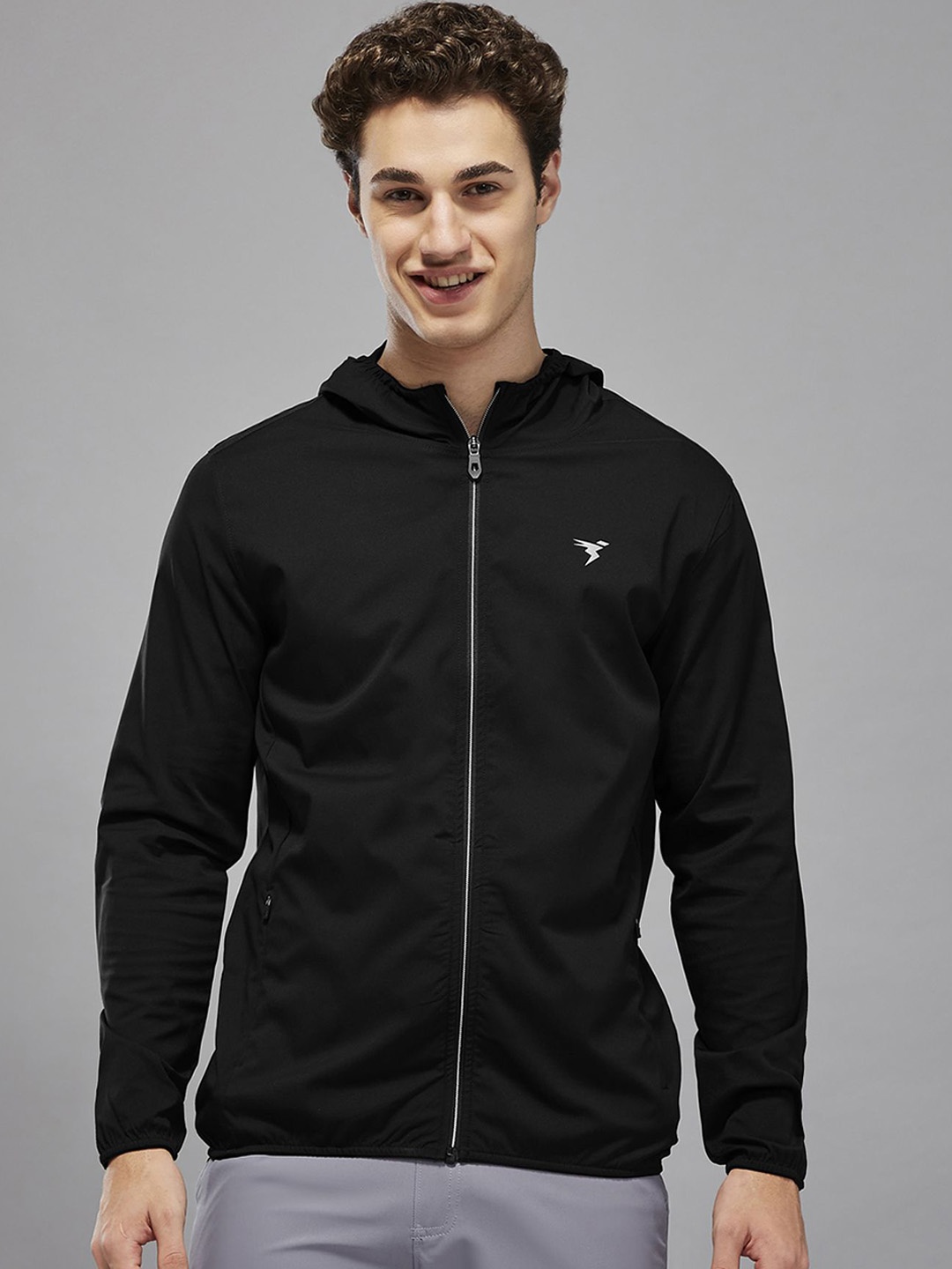 

Technosport Men Polyester Sporty Jacket, Black
