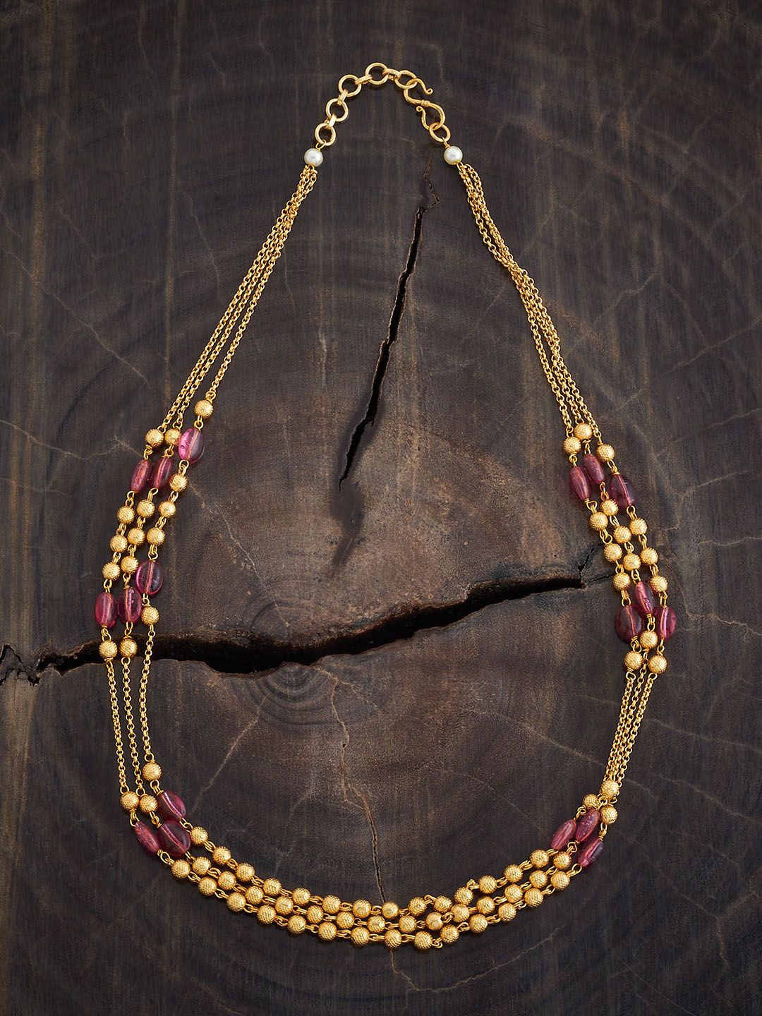

Kushal's Fashion Jewellery Gold-Plated Beaded Antique Necklace